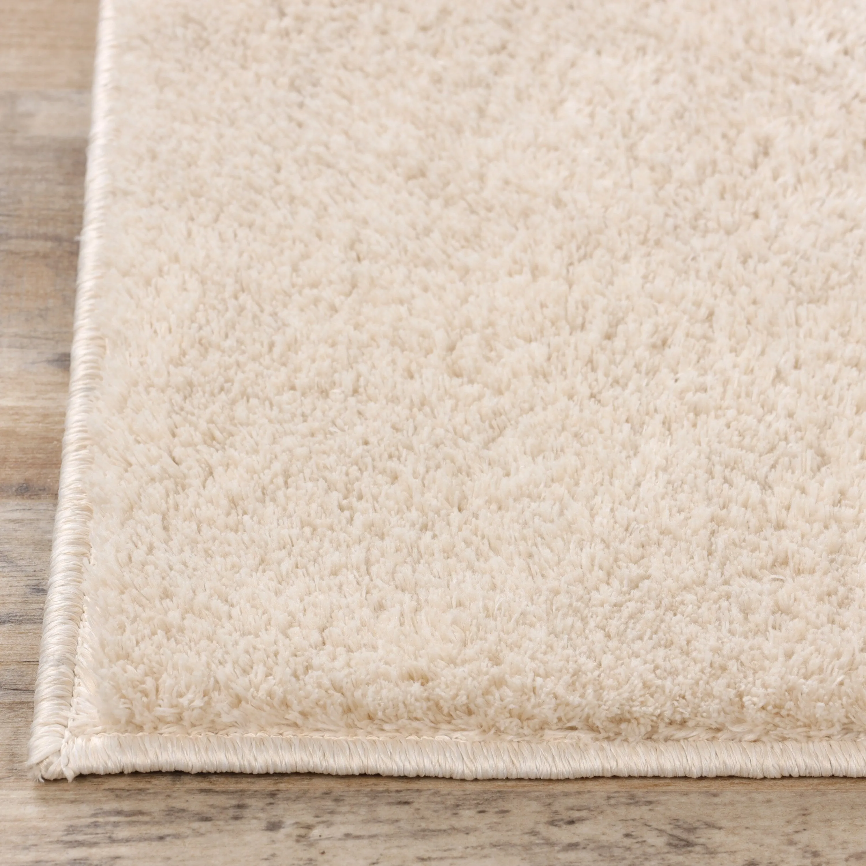Superior California Shag Solid Plush Non-Slip Indoor Runner or Area Rug