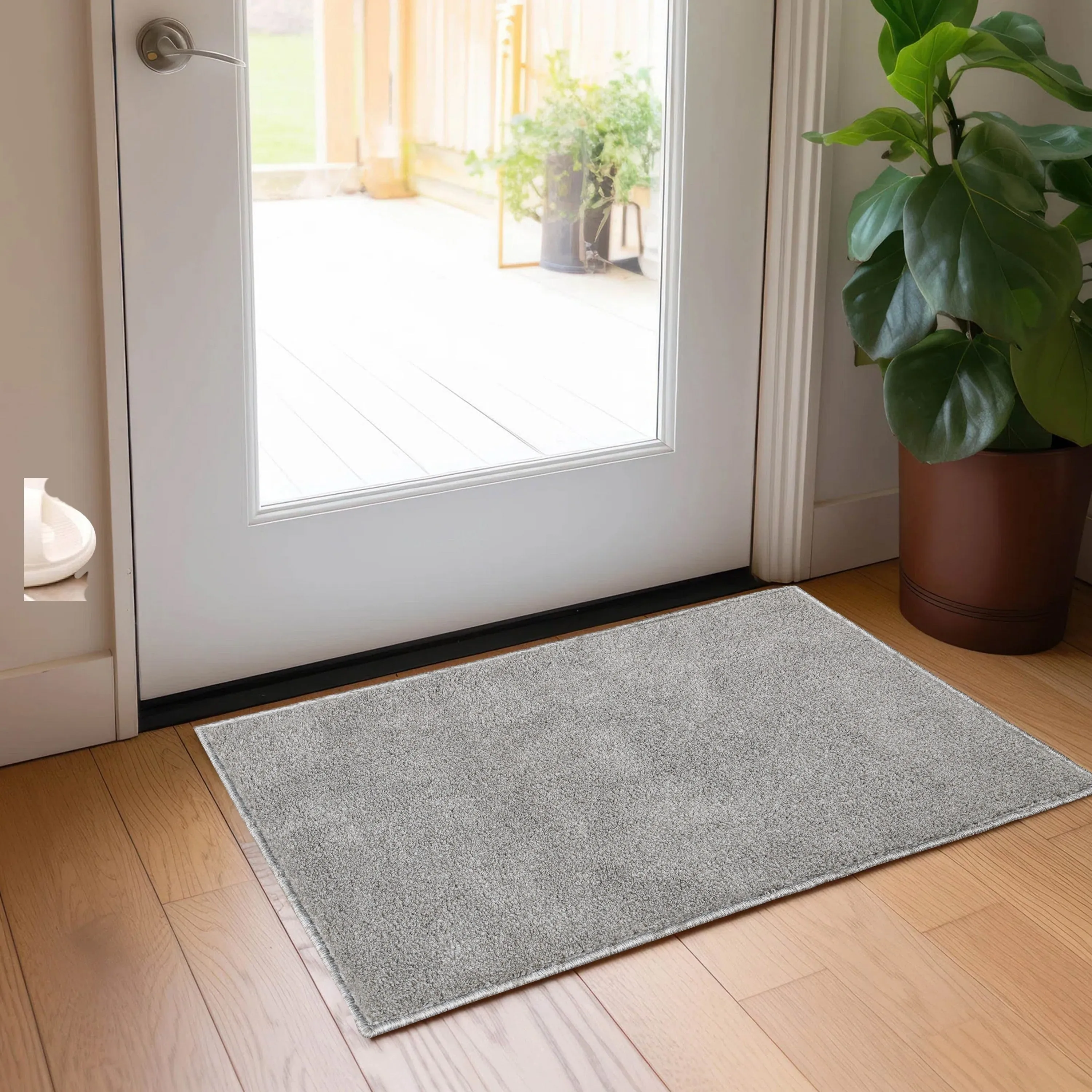 Superior California Shag Solid Plush Non-Slip Indoor Runner or Area Rug