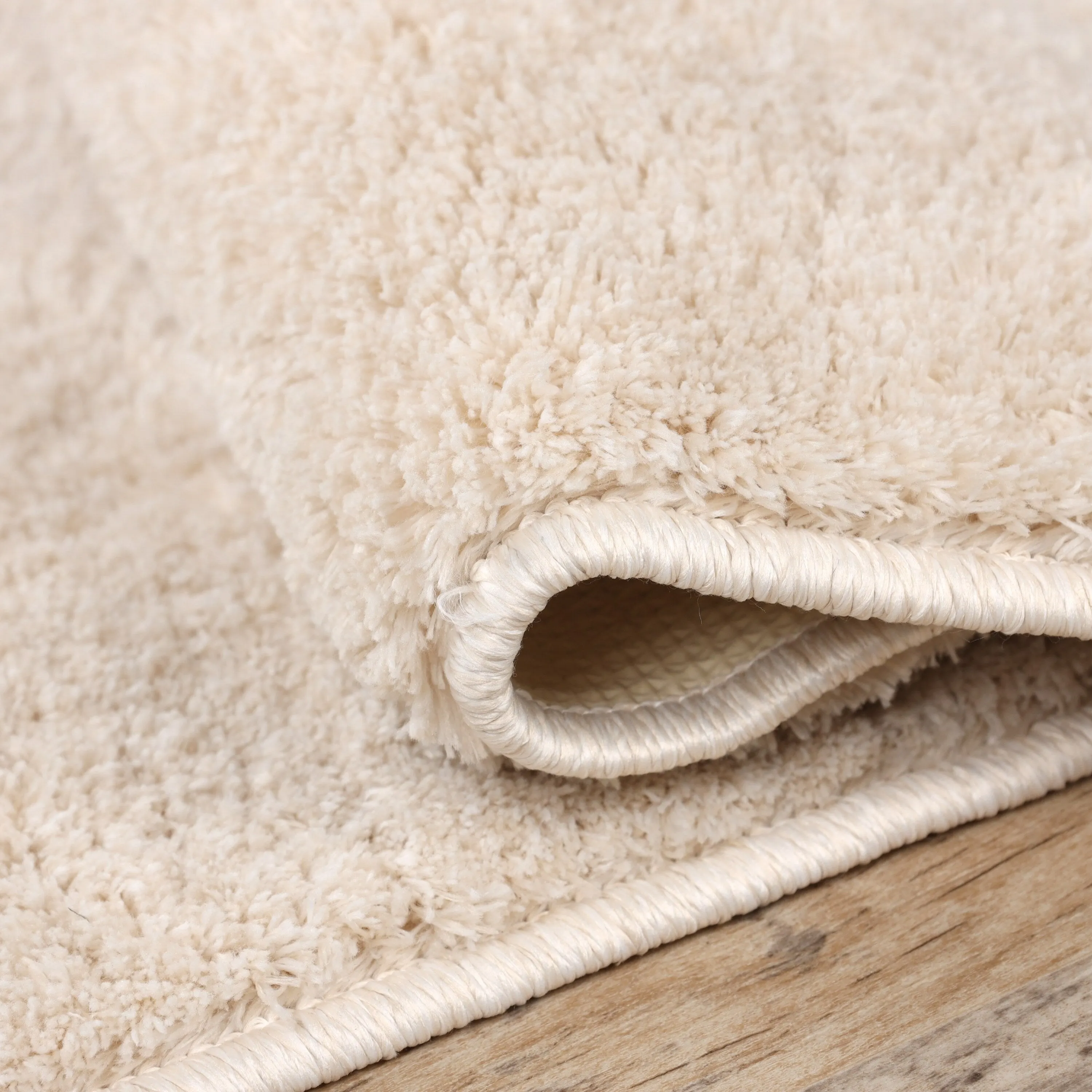 Superior California Shag Solid Plush Non-Slip Indoor Runner or Area Rug