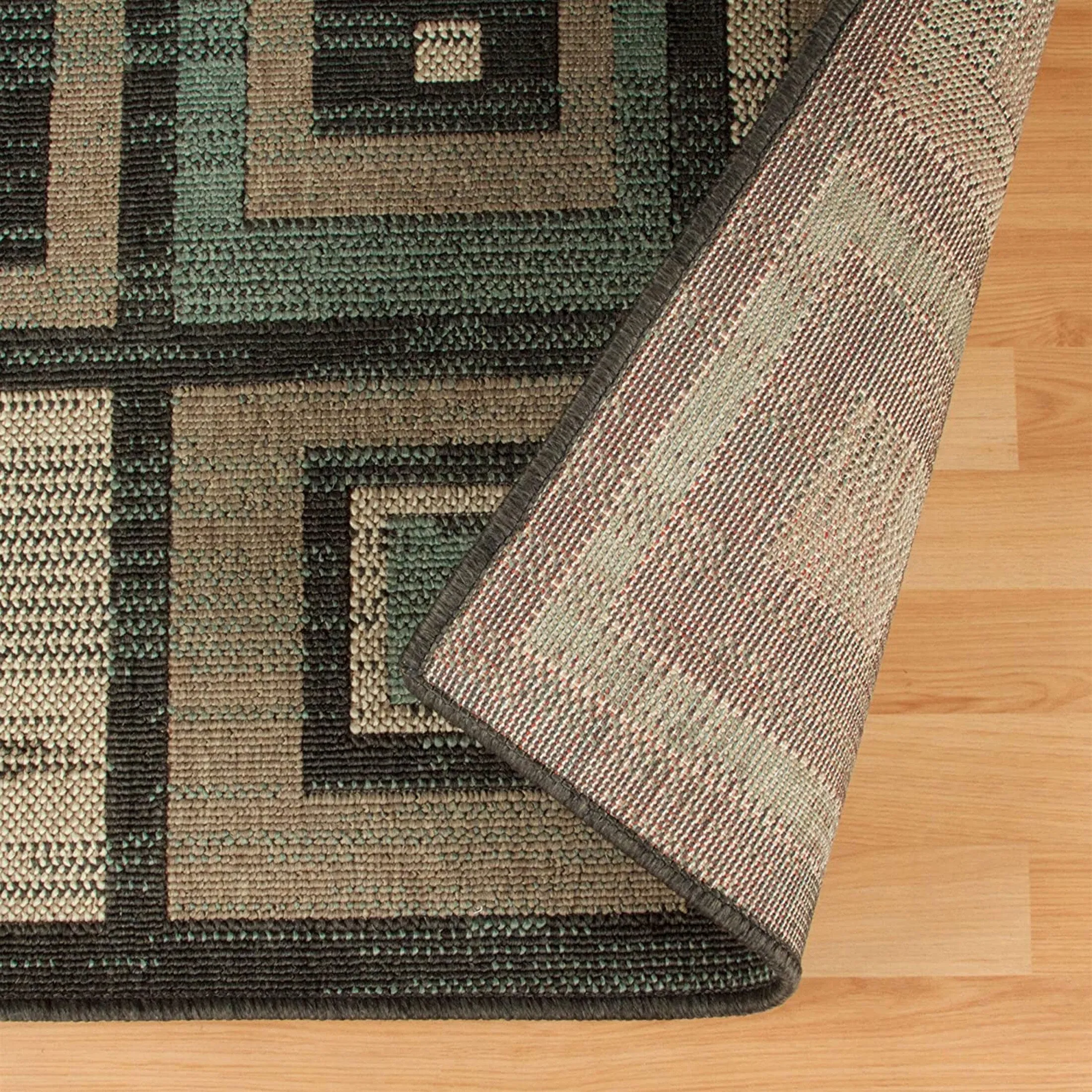Superior Color Block Tile Geometric Indoor Outdoor Area Rug