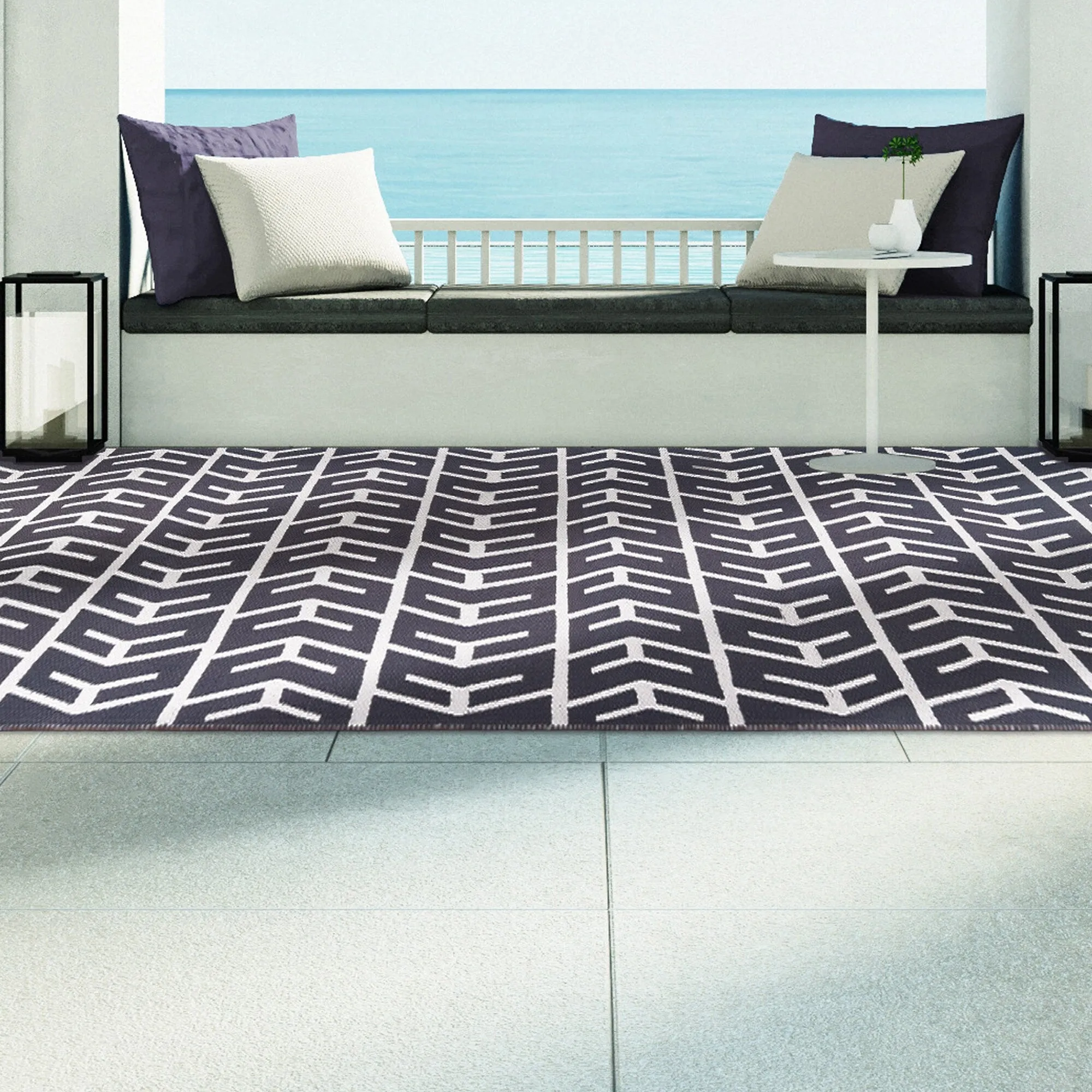 Superior Contemporary Arrow Indoor Outdoor Area Rug