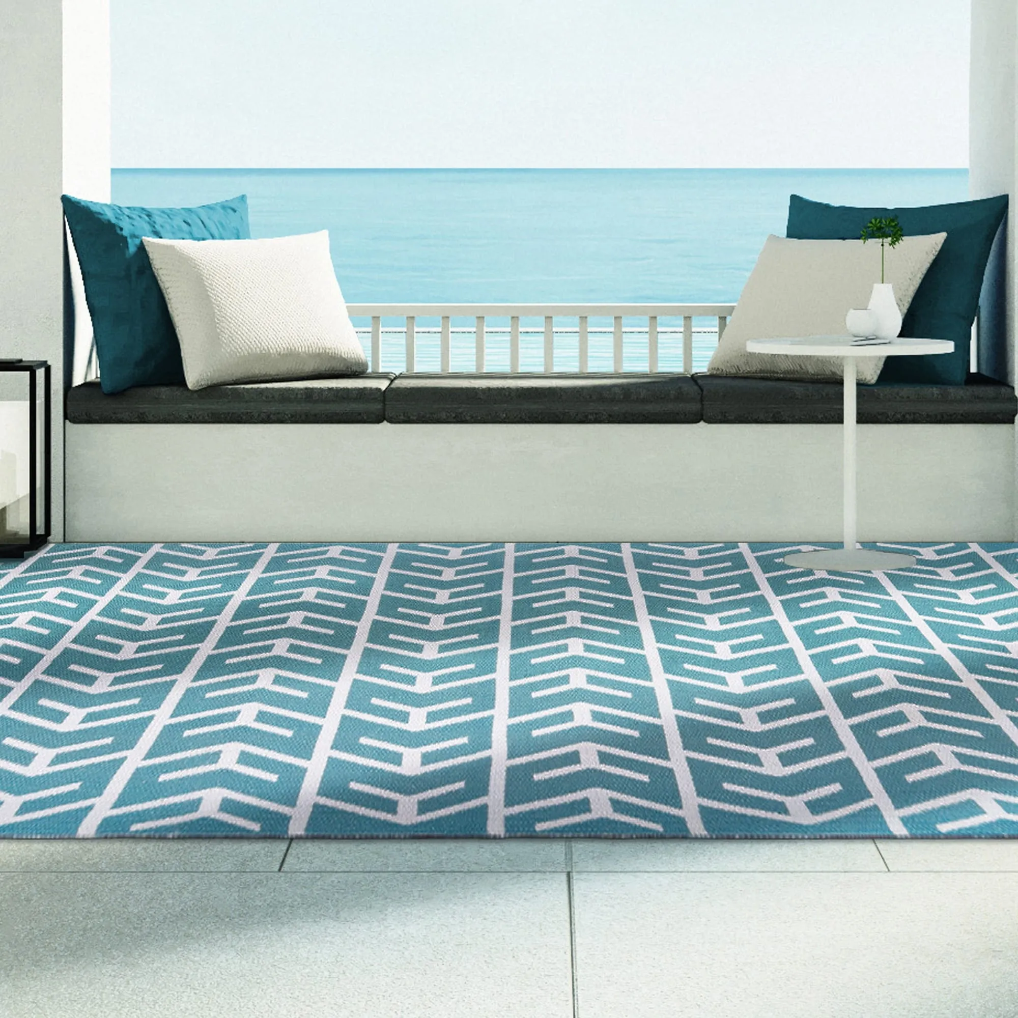 Superior Contemporary Arrow Indoor Outdoor Area Rug