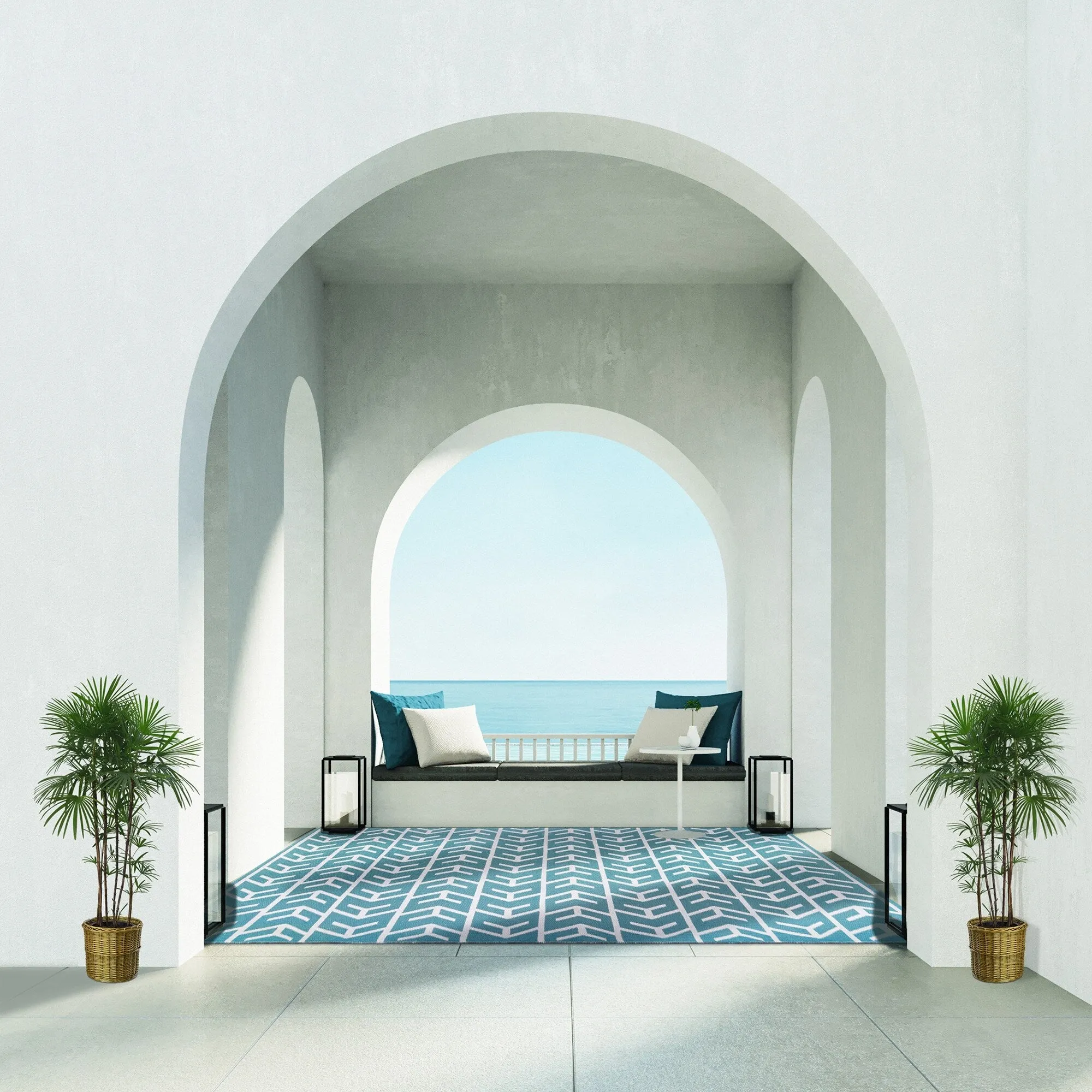 Superior Contemporary Arrow Indoor Outdoor Area Rug