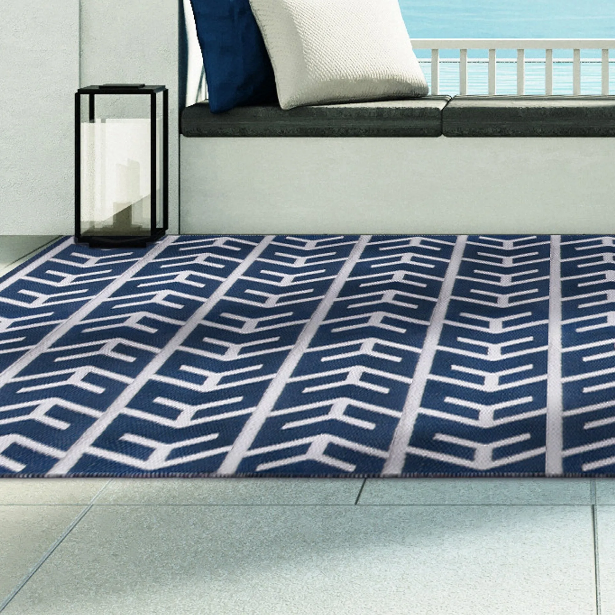 Superior Contemporary Arrow Indoor Outdoor Area Rug
