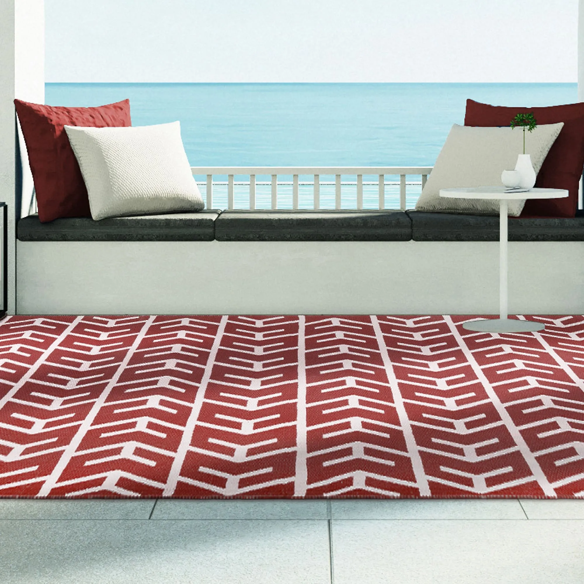 Superior Contemporary Arrow Indoor Outdoor Area Rug