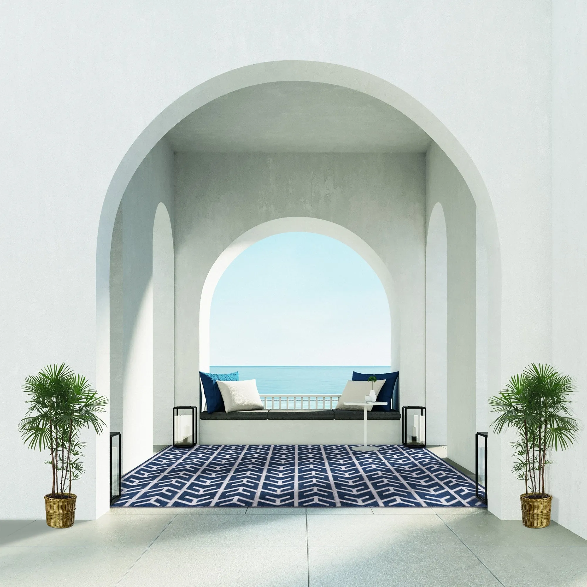Superior Contemporary Arrow Indoor Outdoor Area Rug