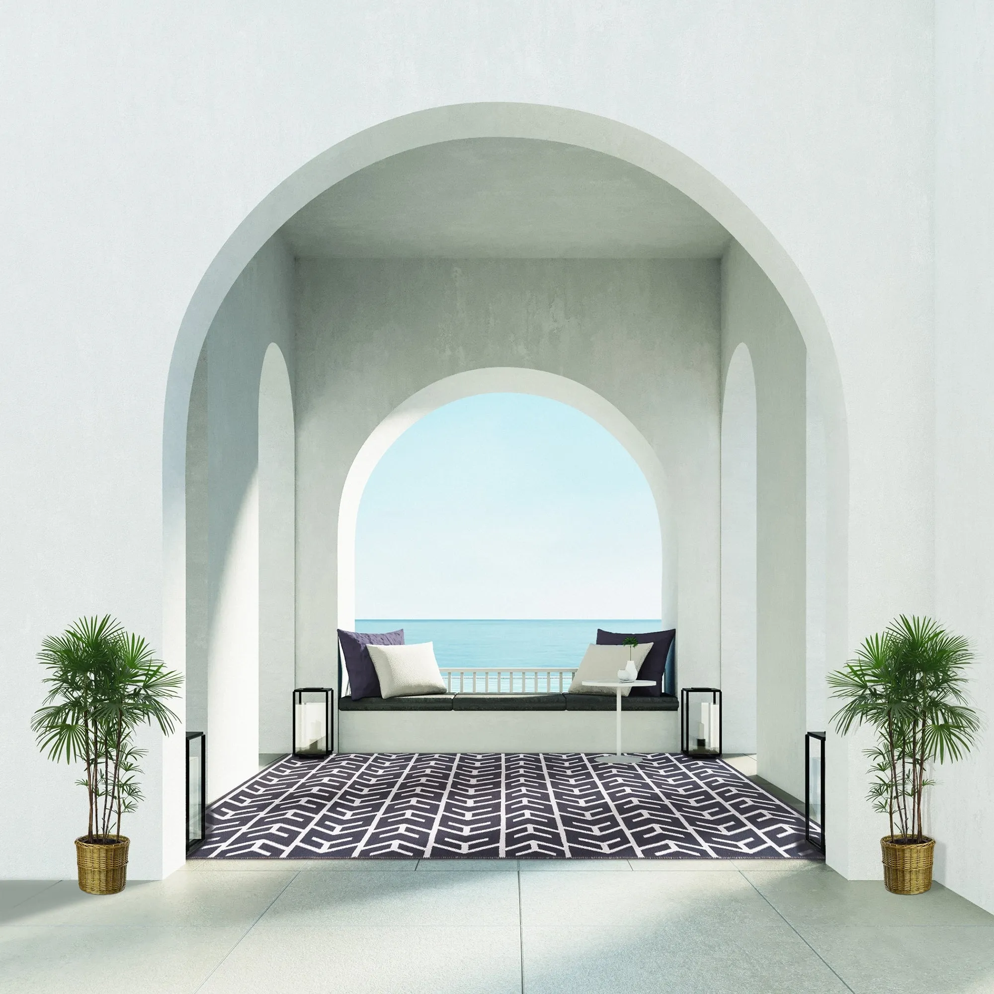Superior Contemporary Arrow Indoor Outdoor Area Rug