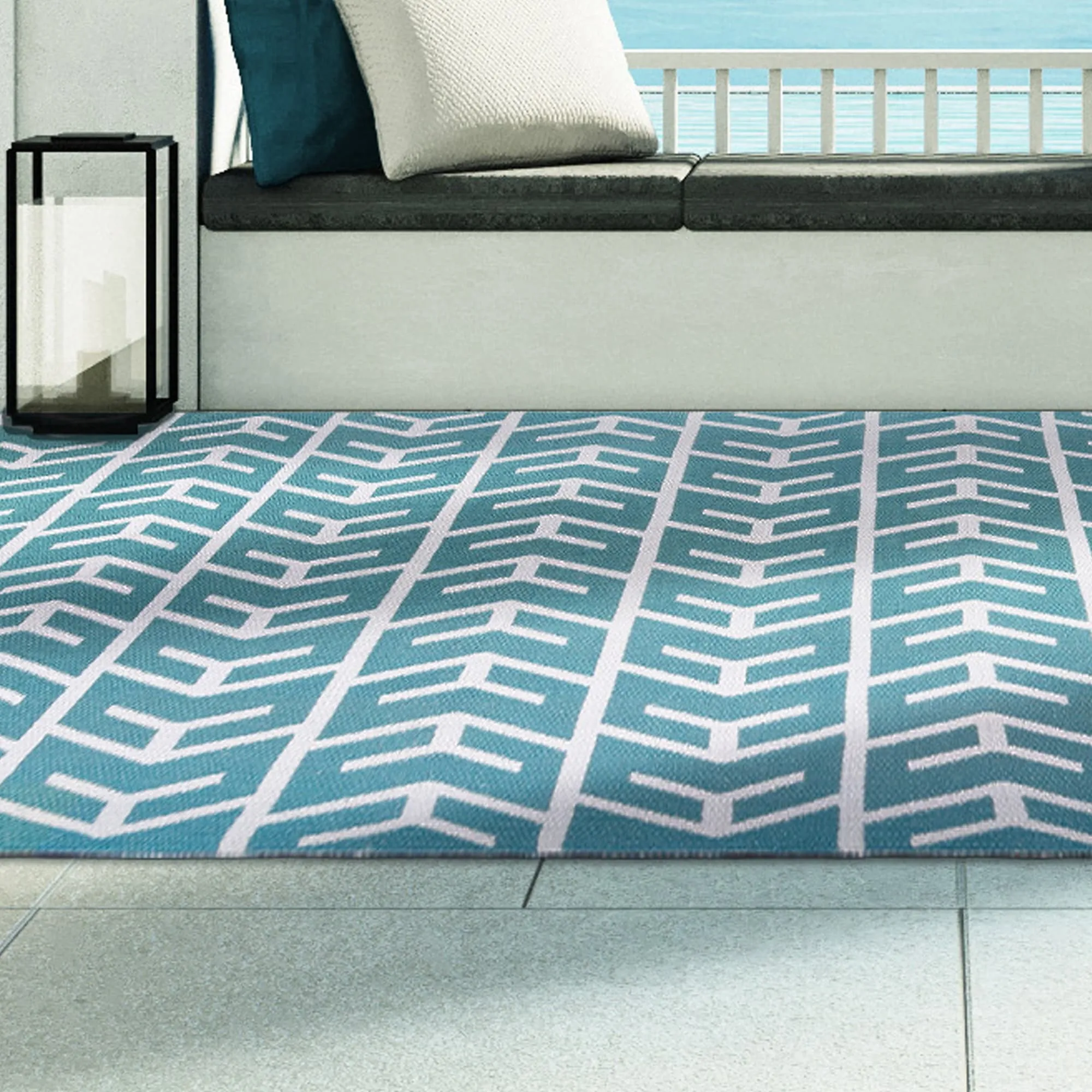 Superior Contemporary Arrow Indoor Outdoor Area Rug