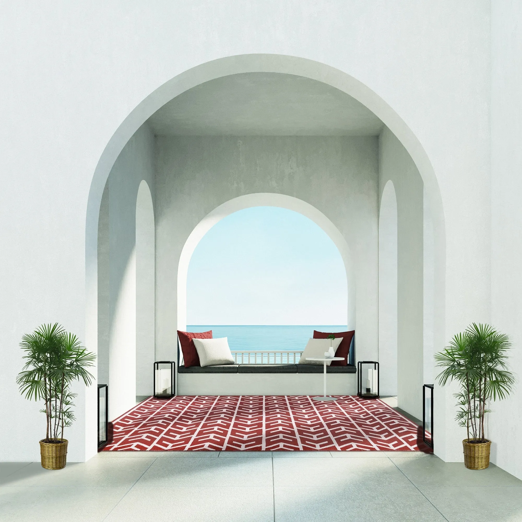 Superior Contemporary Arrow Indoor Outdoor Area Rug