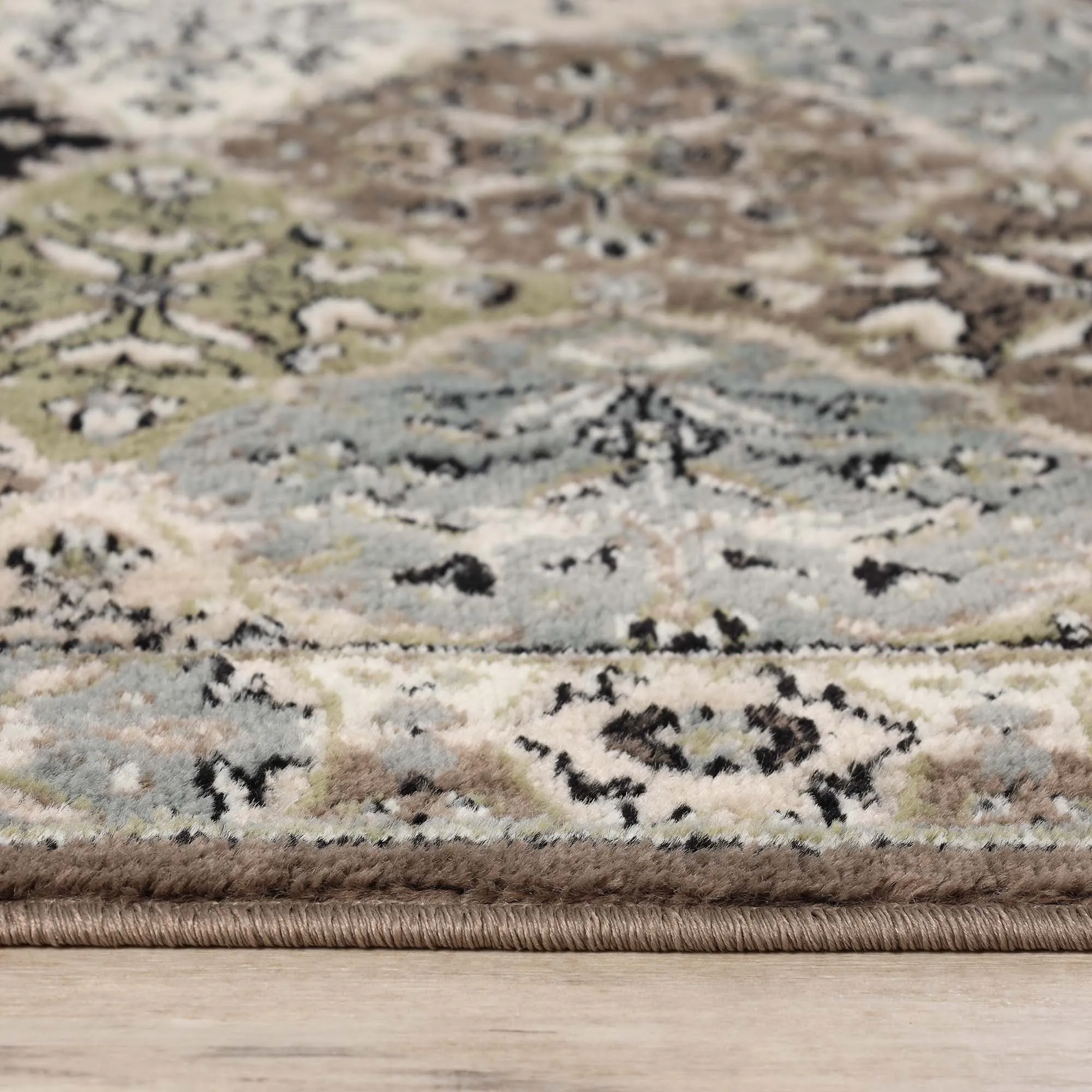 Superior Contemporary Damask Floral Indoor Area Rug or Runner Rug