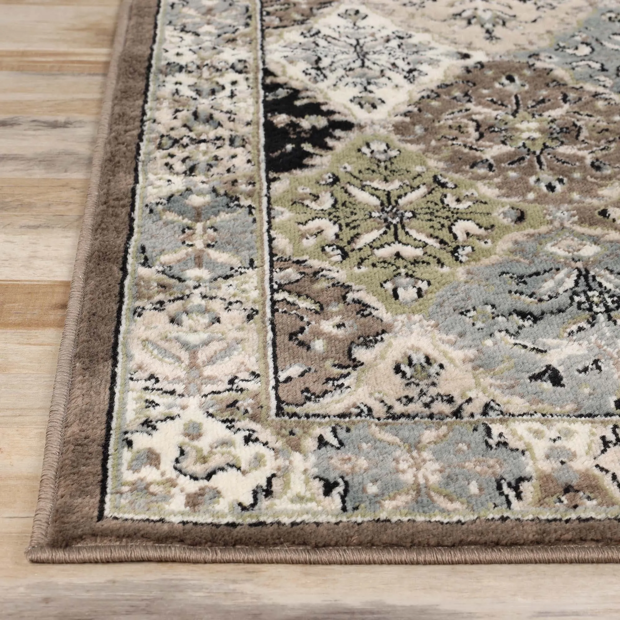 Superior Contemporary Damask Floral Indoor Area Rug or Runner Rug