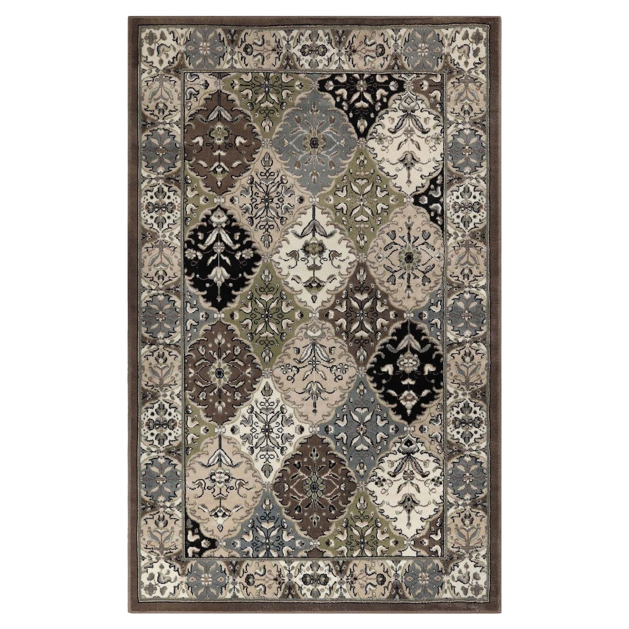 Superior Contemporary Damask Floral Indoor Area Rug or Runner Rug