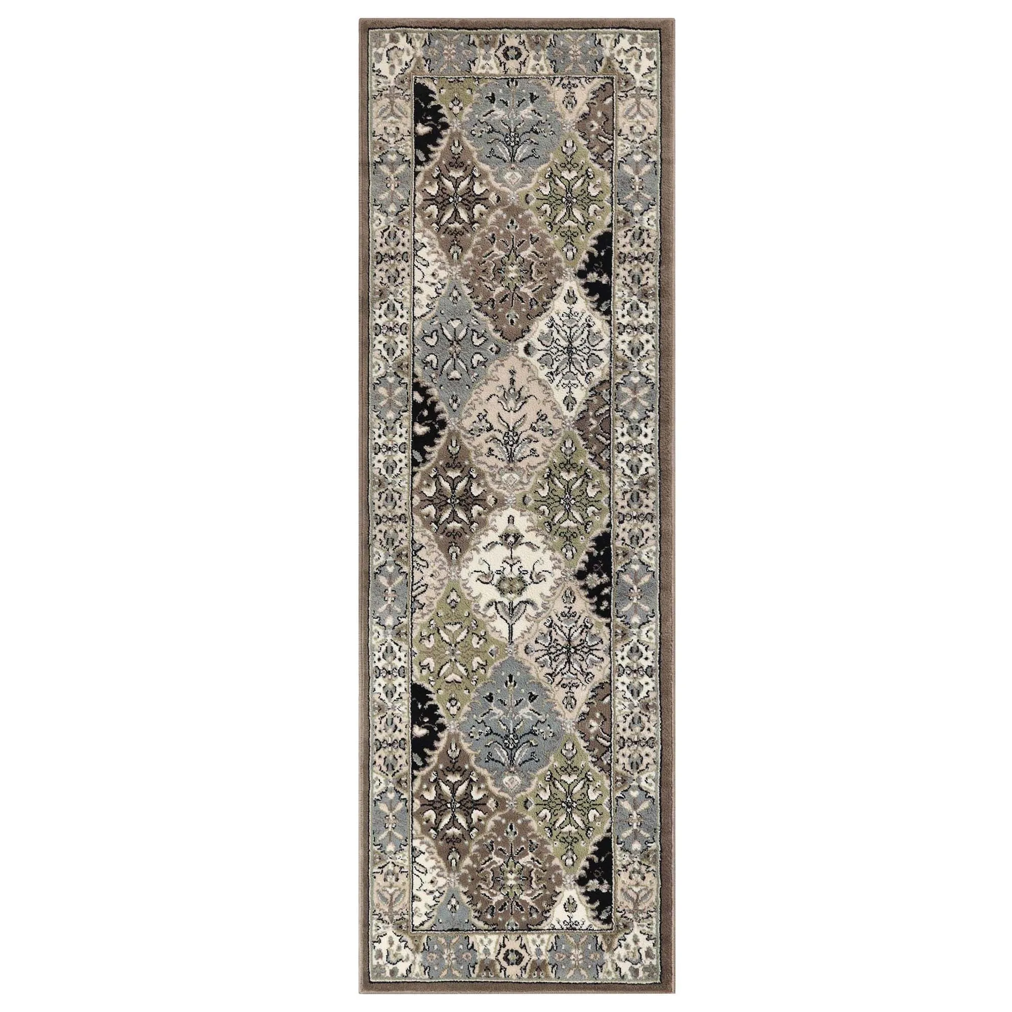 Superior Contemporary Damask Floral Indoor Area Rug or Runner Rug