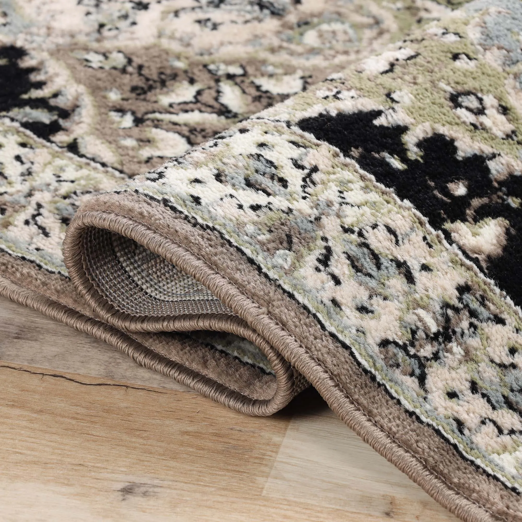 Superior Contemporary Damask Floral Indoor Area Rug or Runner Rug