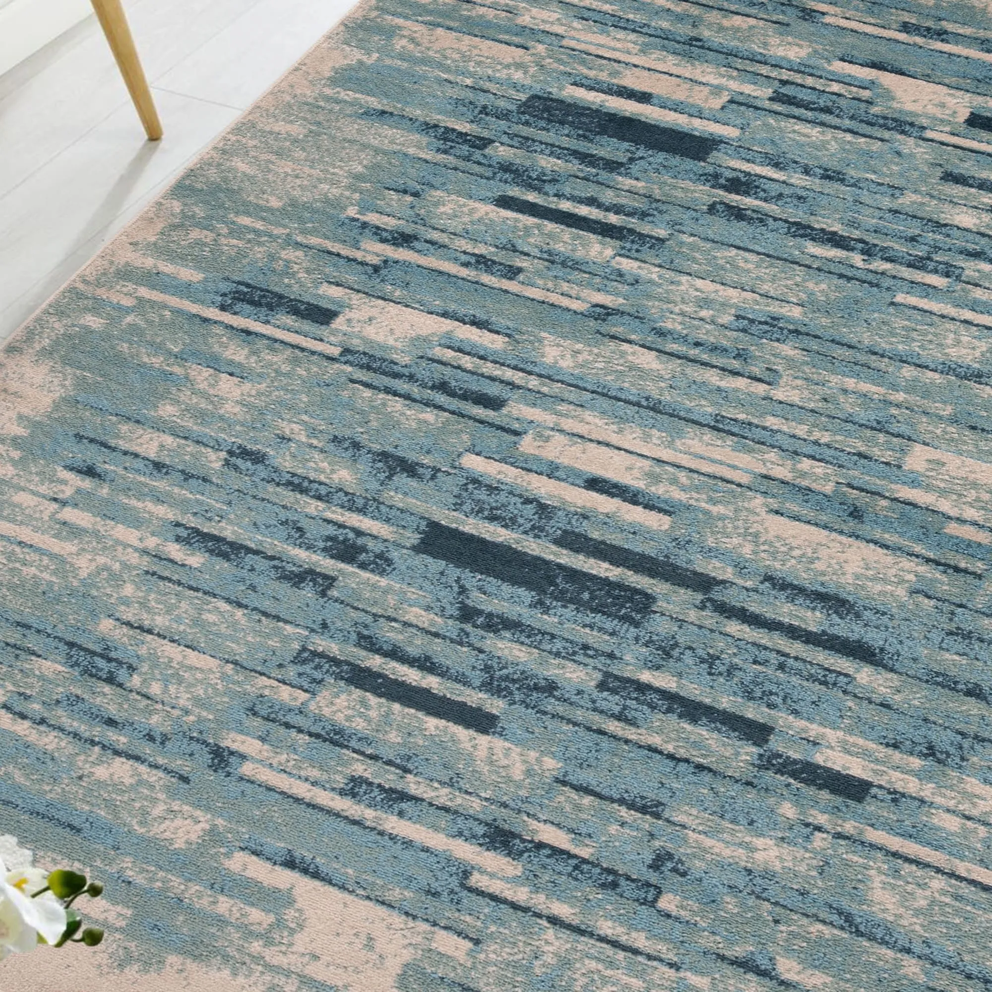 Superior Contemporary Distressed Abstract Indoor Area Rug