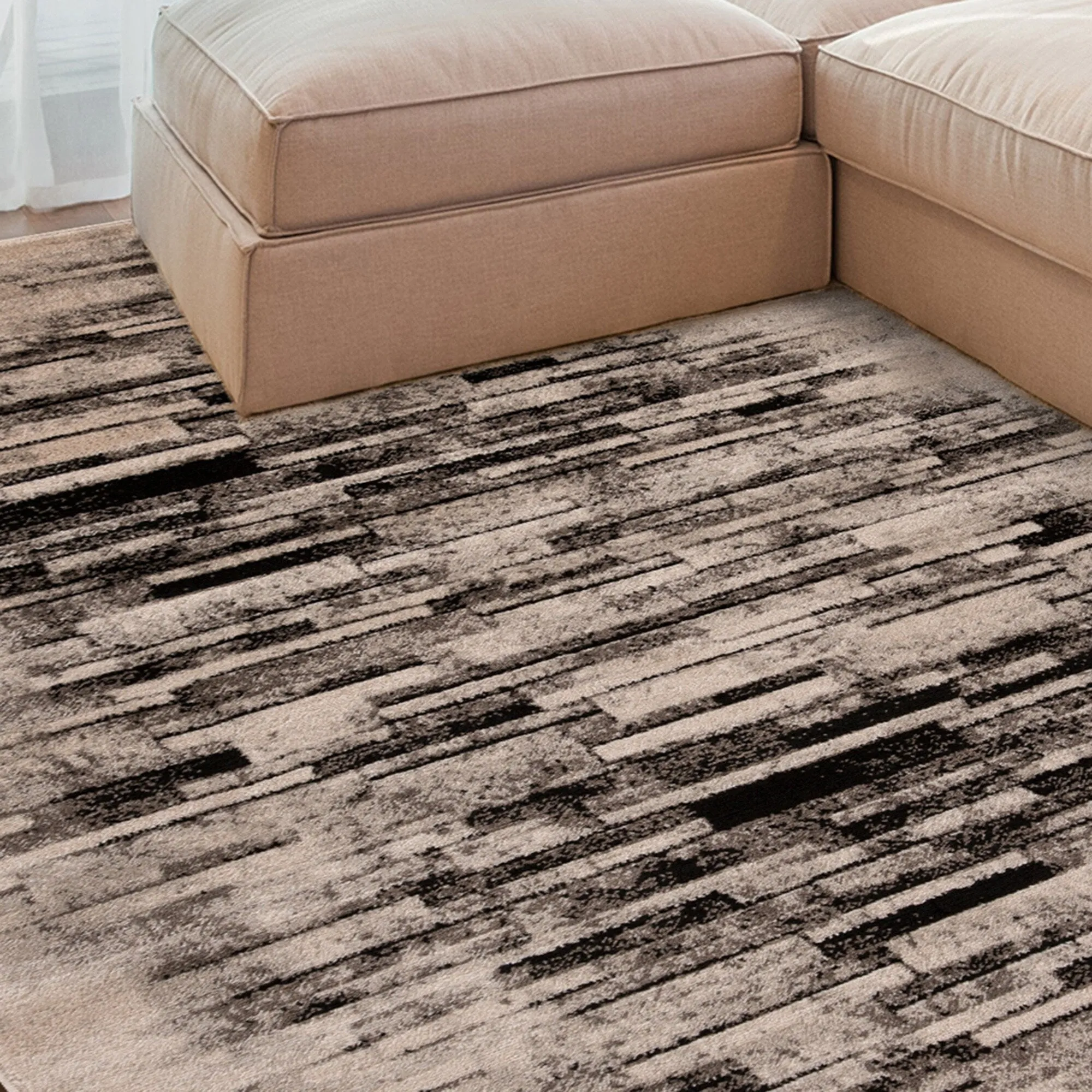Superior Contemporary Distressed Abstract Indoor Area Rug