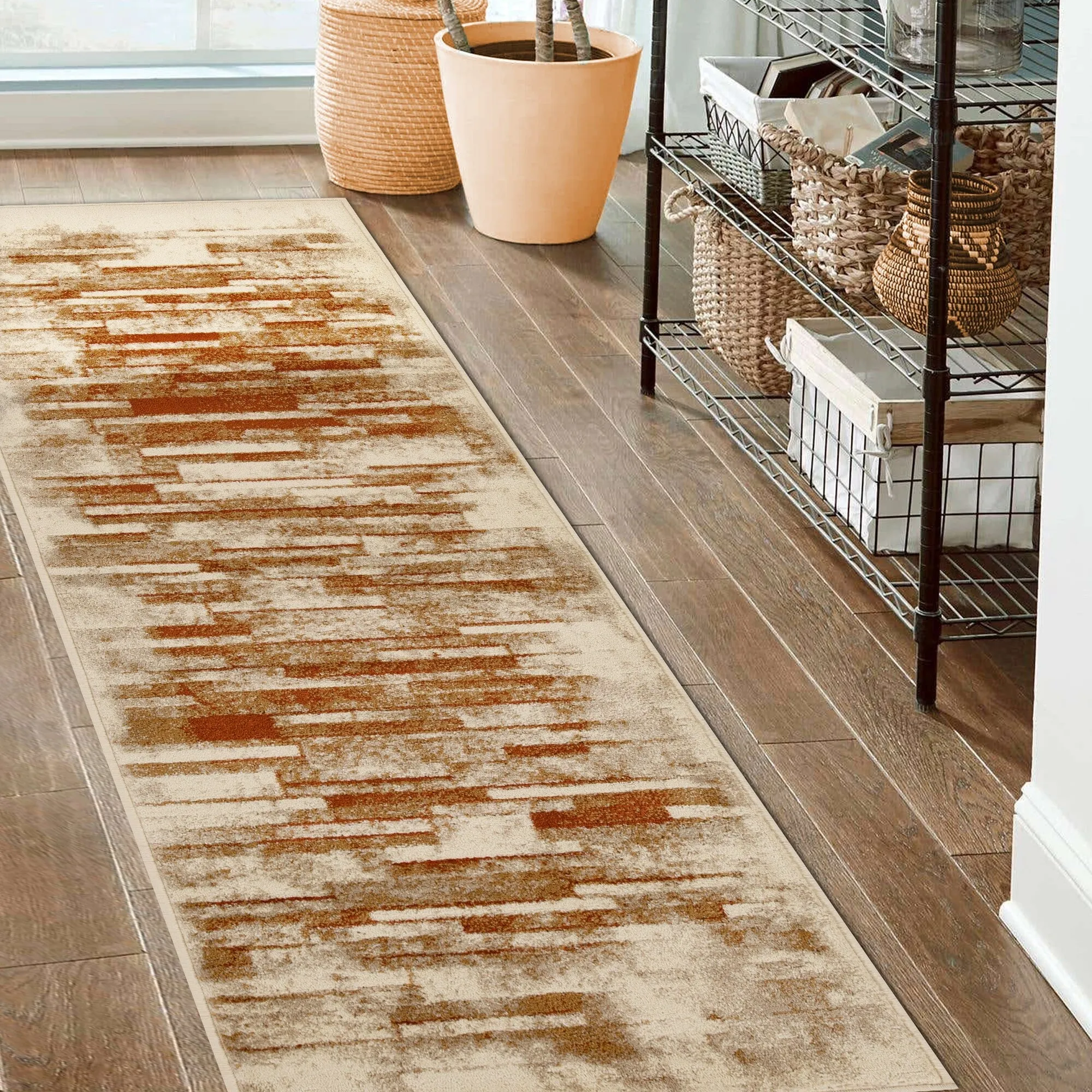 Superior Contemporary Distressed Abstract Indoor Area Rug