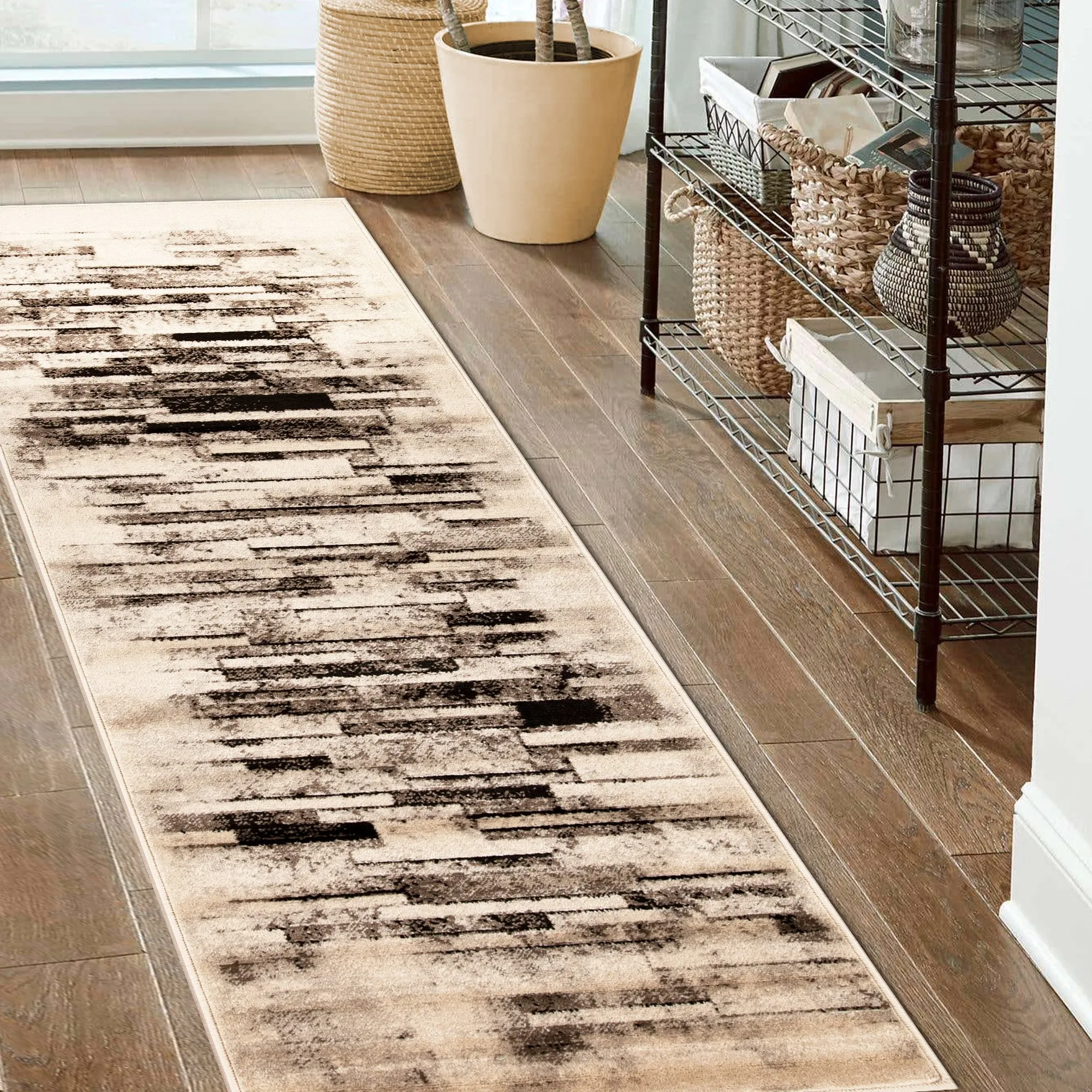 Superior Contemporary Distressed Abstract Indoor Area Rug
