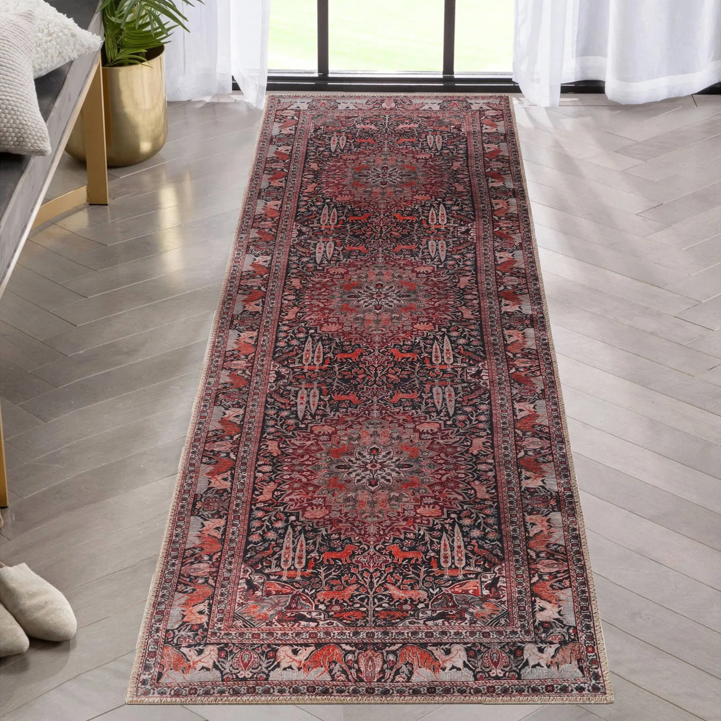 Superior Copley Bohemian Oriental Medallion Wildlife Indoor Area Rug
