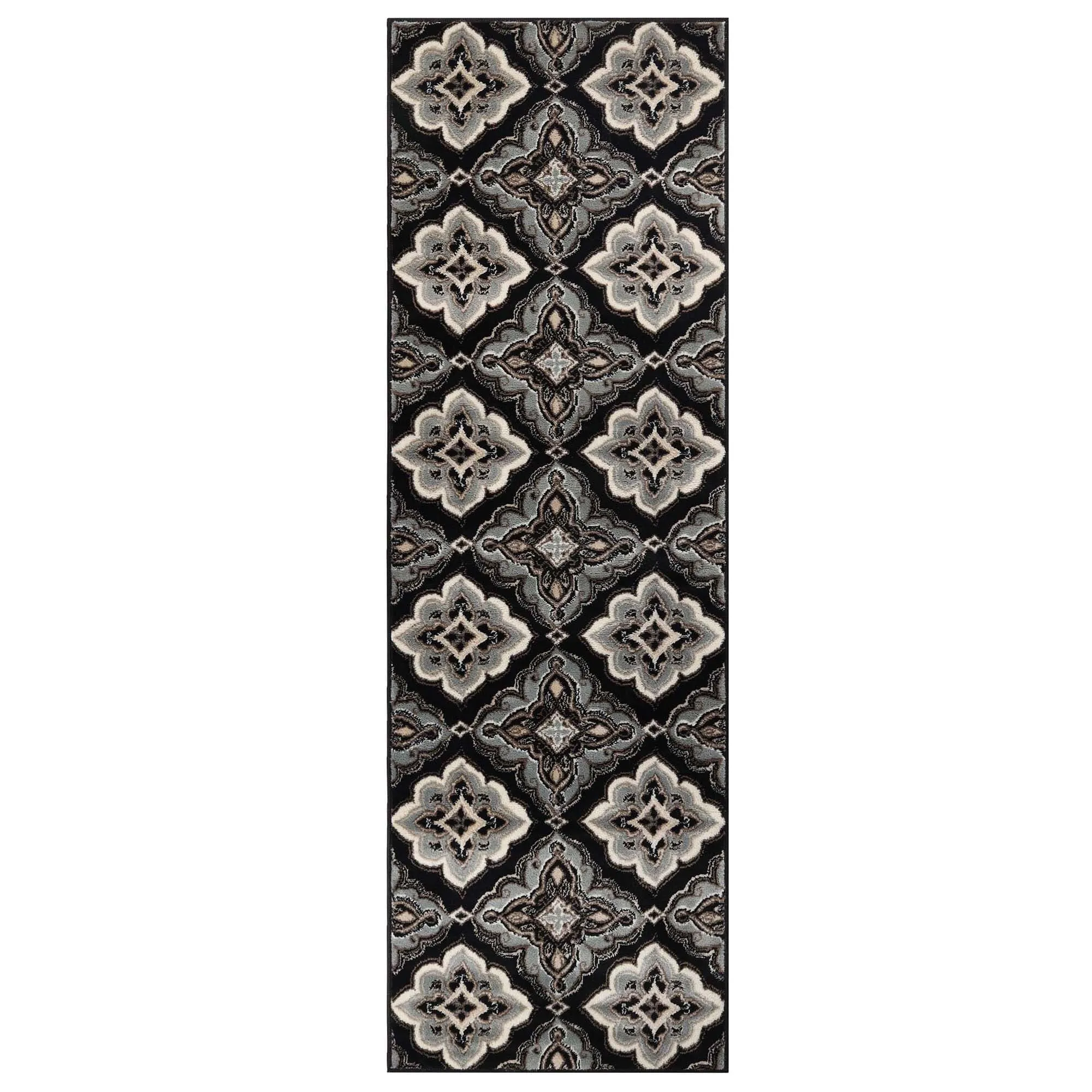 Superior Crawford Modern Medallion Indoor Runner or Area Rug