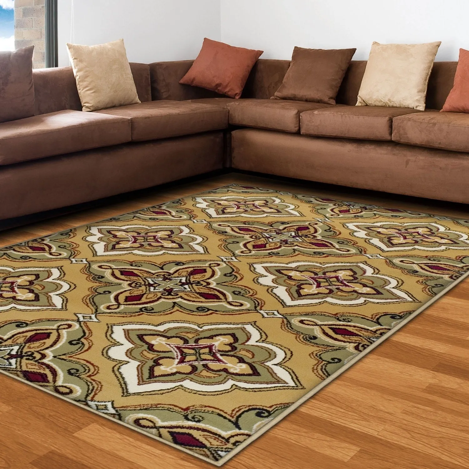 Superior Crawford Modern Medallion Indoor Runner or Area Rug