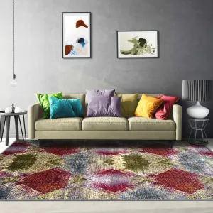 Superior Daelyn Printed Non-Slip Washable Indoor Area Rug