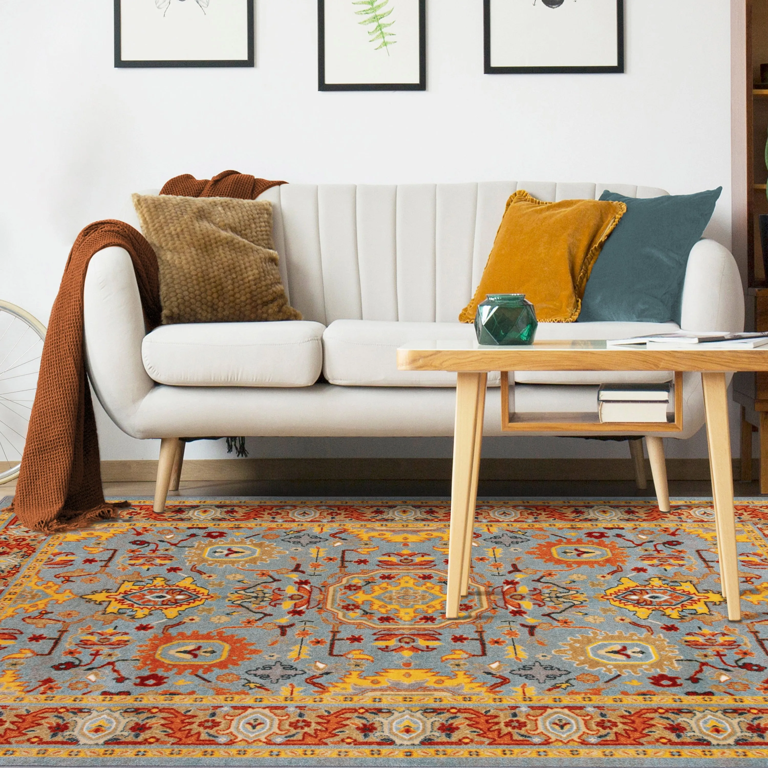Superior Designer Non-Slip Washable Mccoy Area Rug