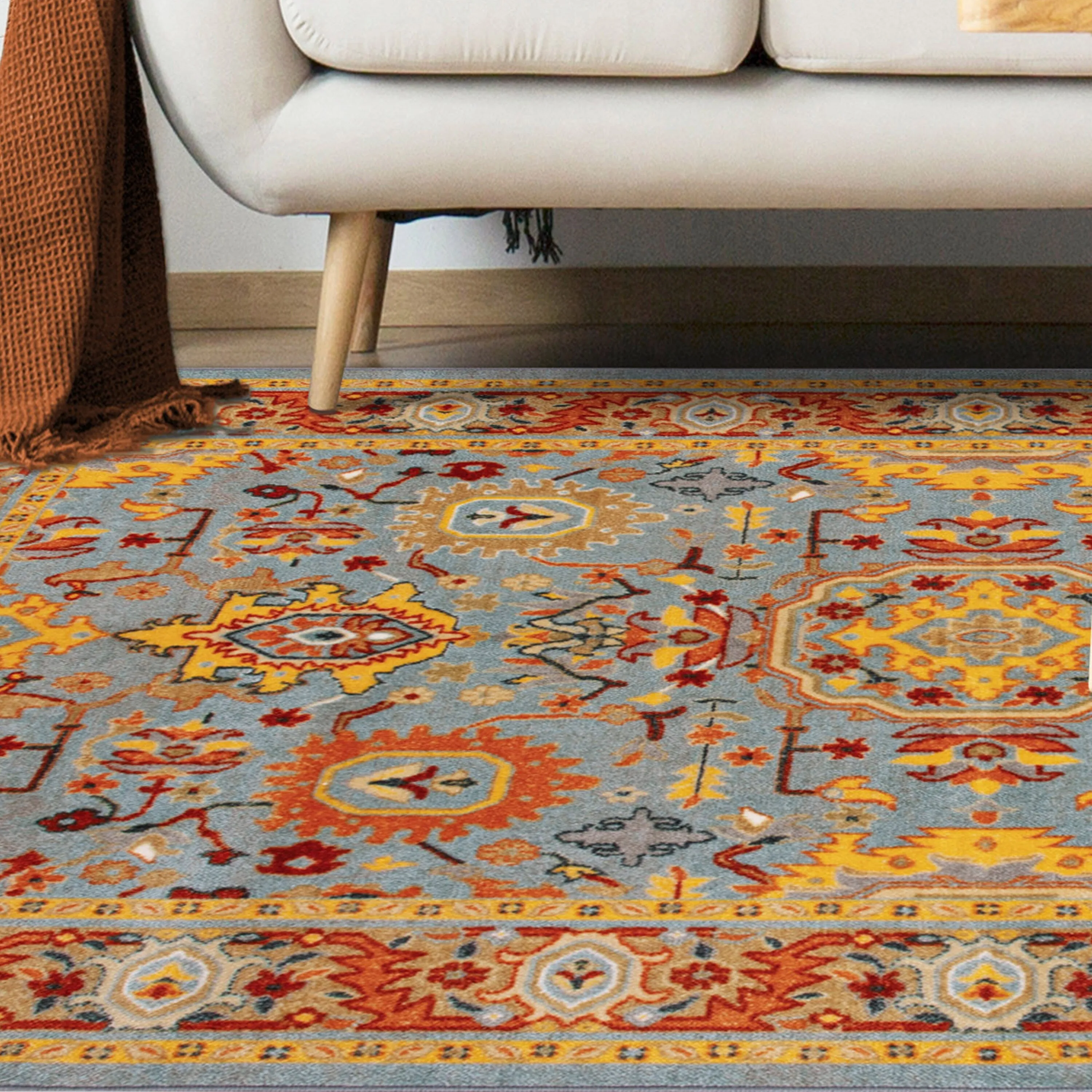 Superior Designer Non-Slip Washable Mccoy Area Rug