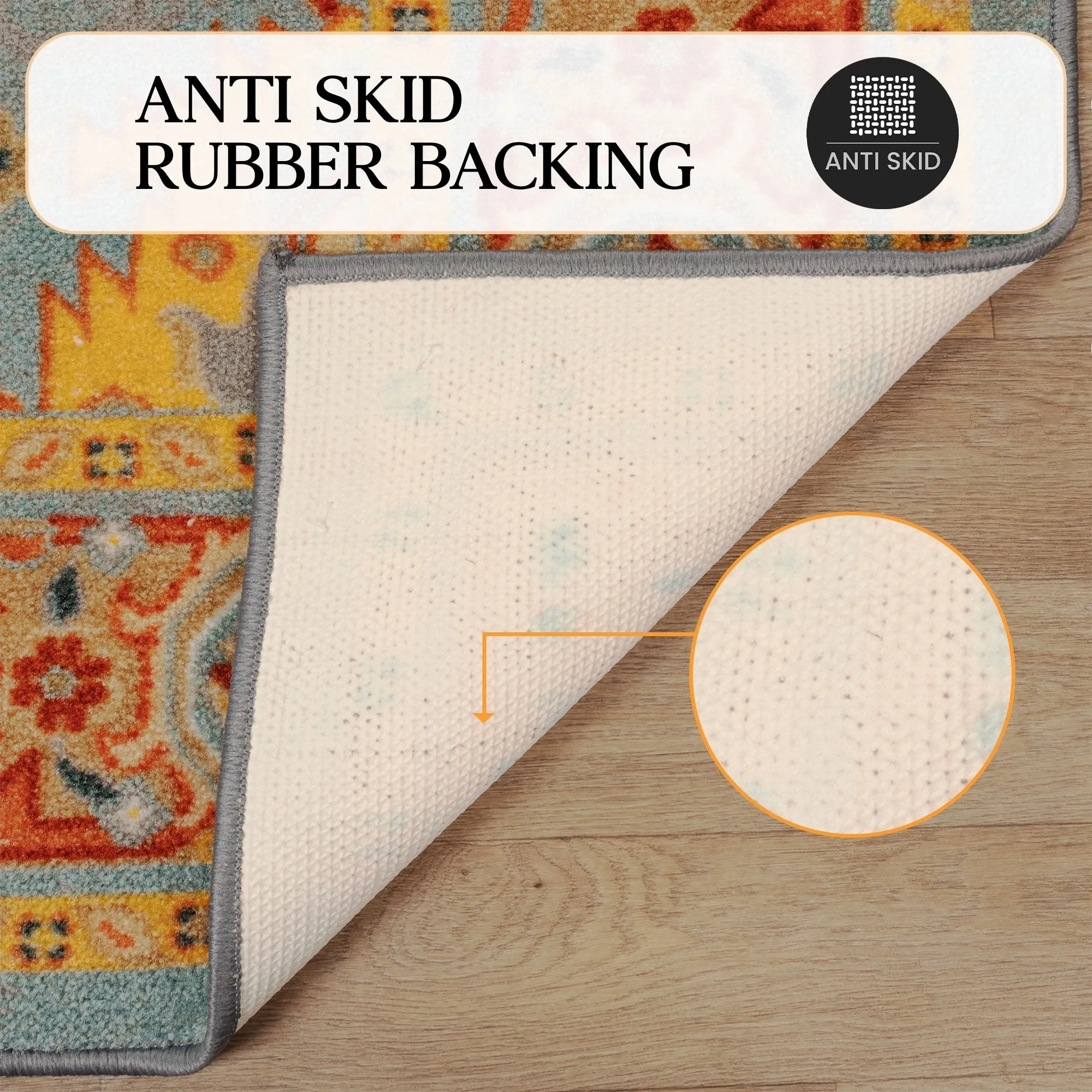 Superior Designer Non-Slip Washable Mccoy Area Rug