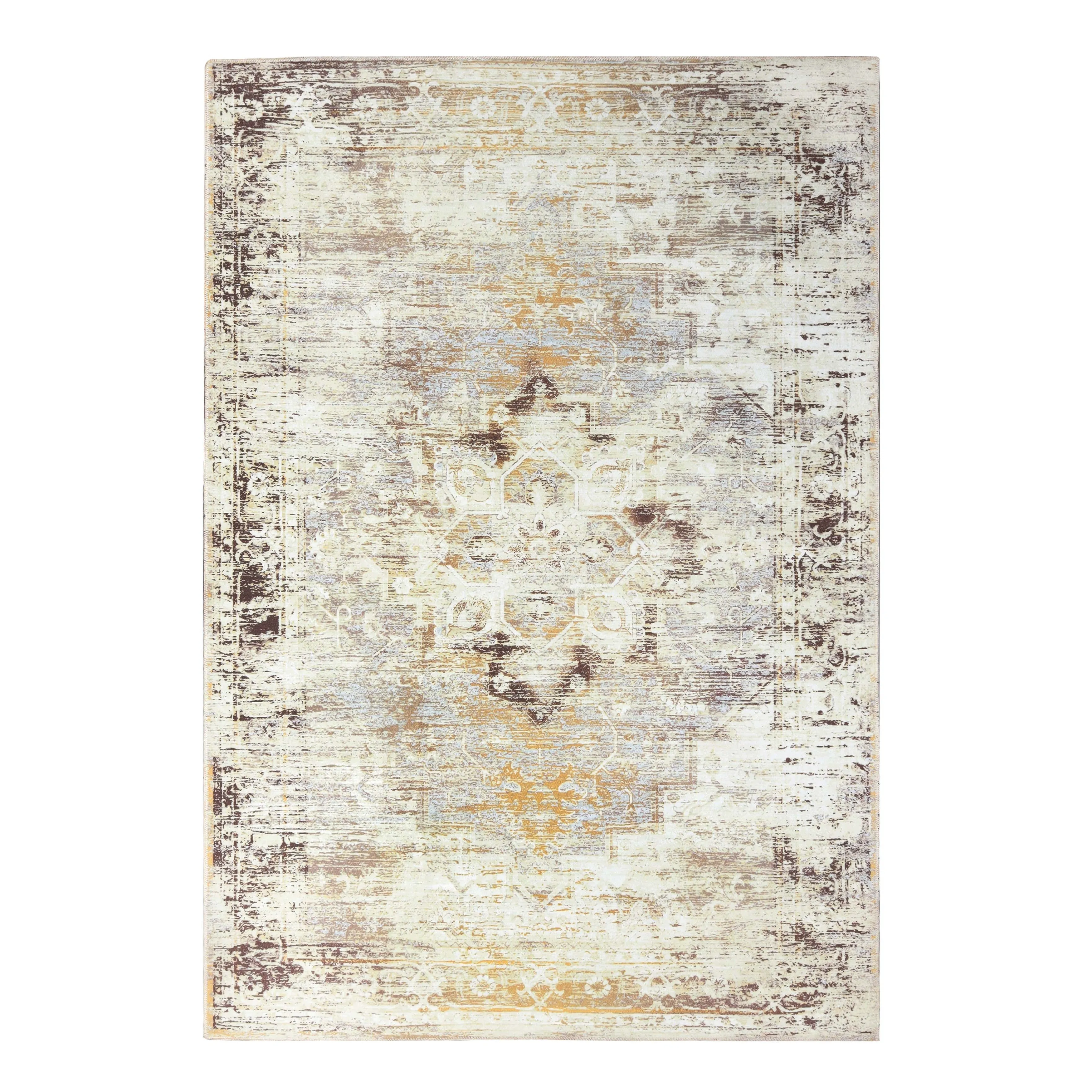 Superior Dove Rustic Machine Washable Indoor Area Rug or Runner