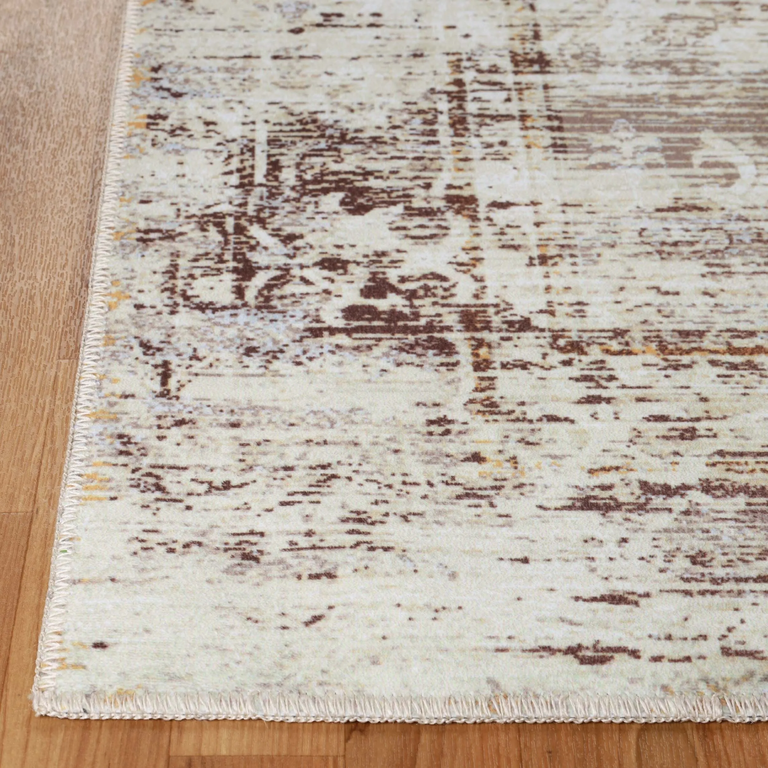 Superior Dove Rustic Machine Washable Indoor Area Rug or Runner