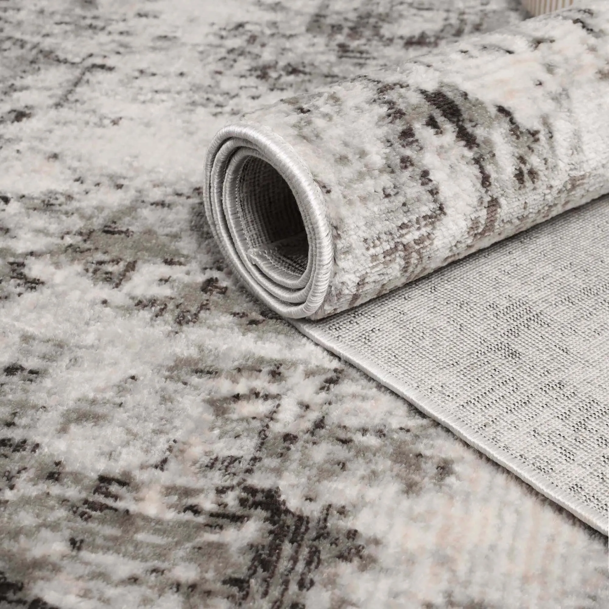 Superior Euphemia Distressed Abstract Indoor Runner or Area Rug
