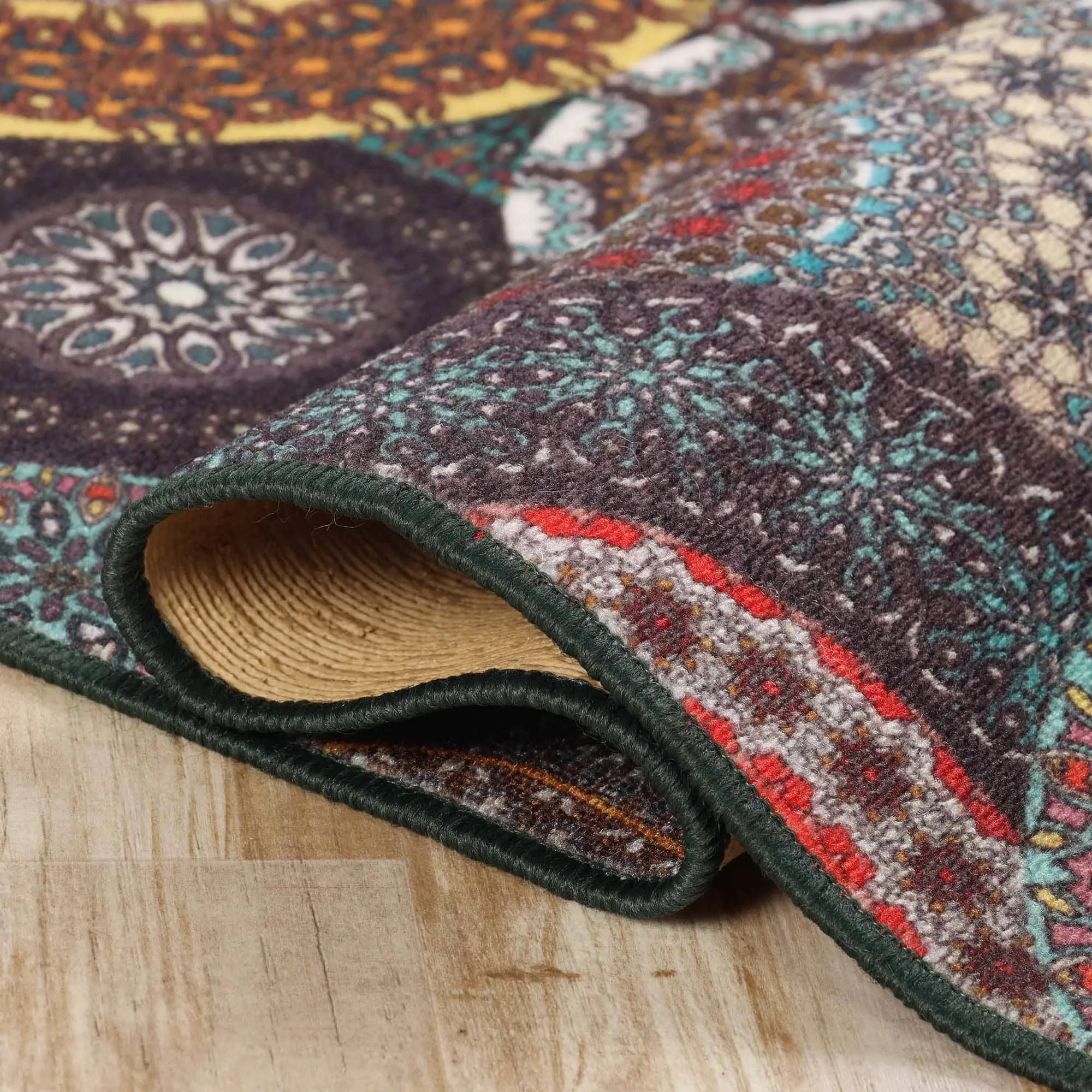 Superior Evaline Medallion Non-Slip Indoor Outdoor Area Rug