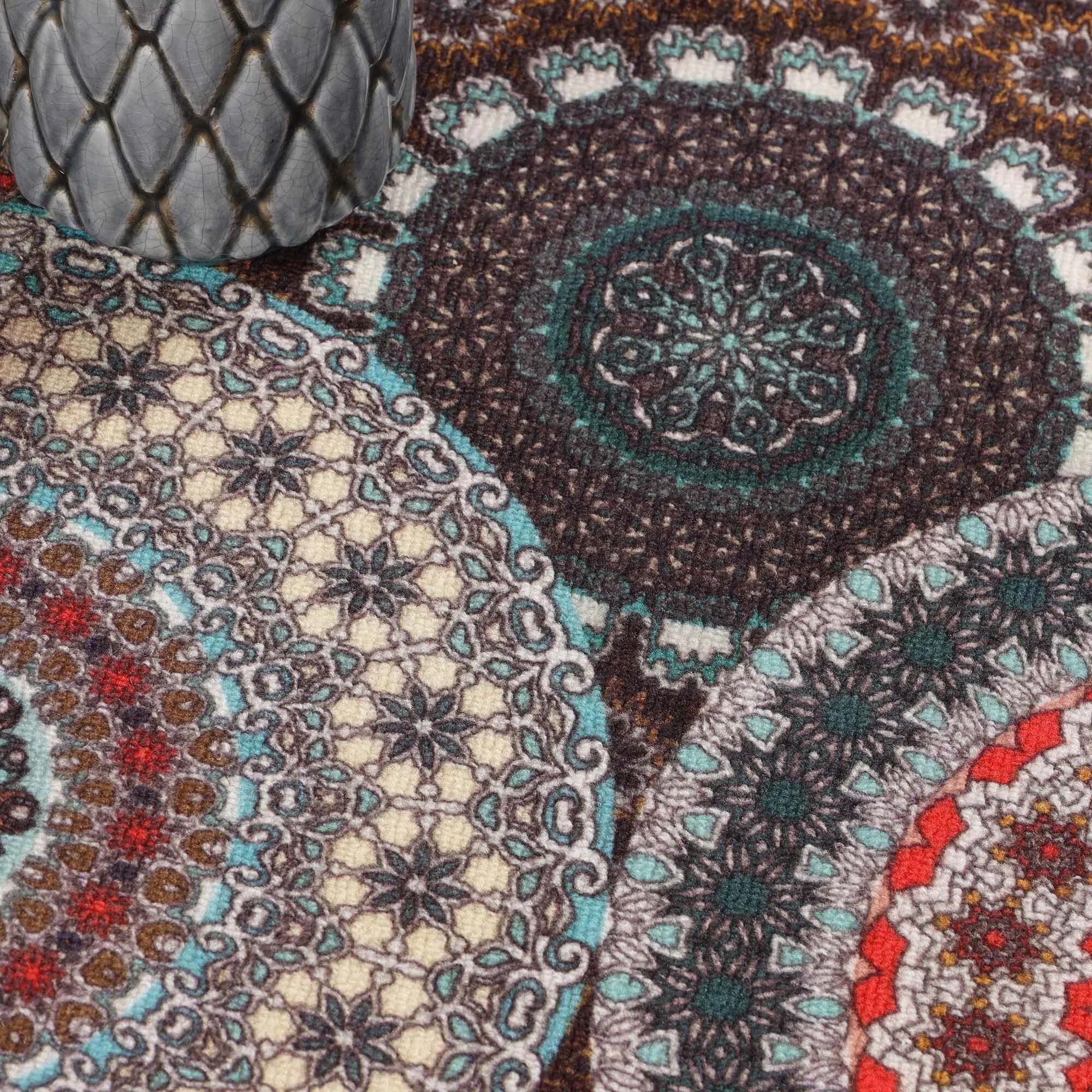 Superior Evaline Medallion Non-Slip Indoor Outdoor Area Rug