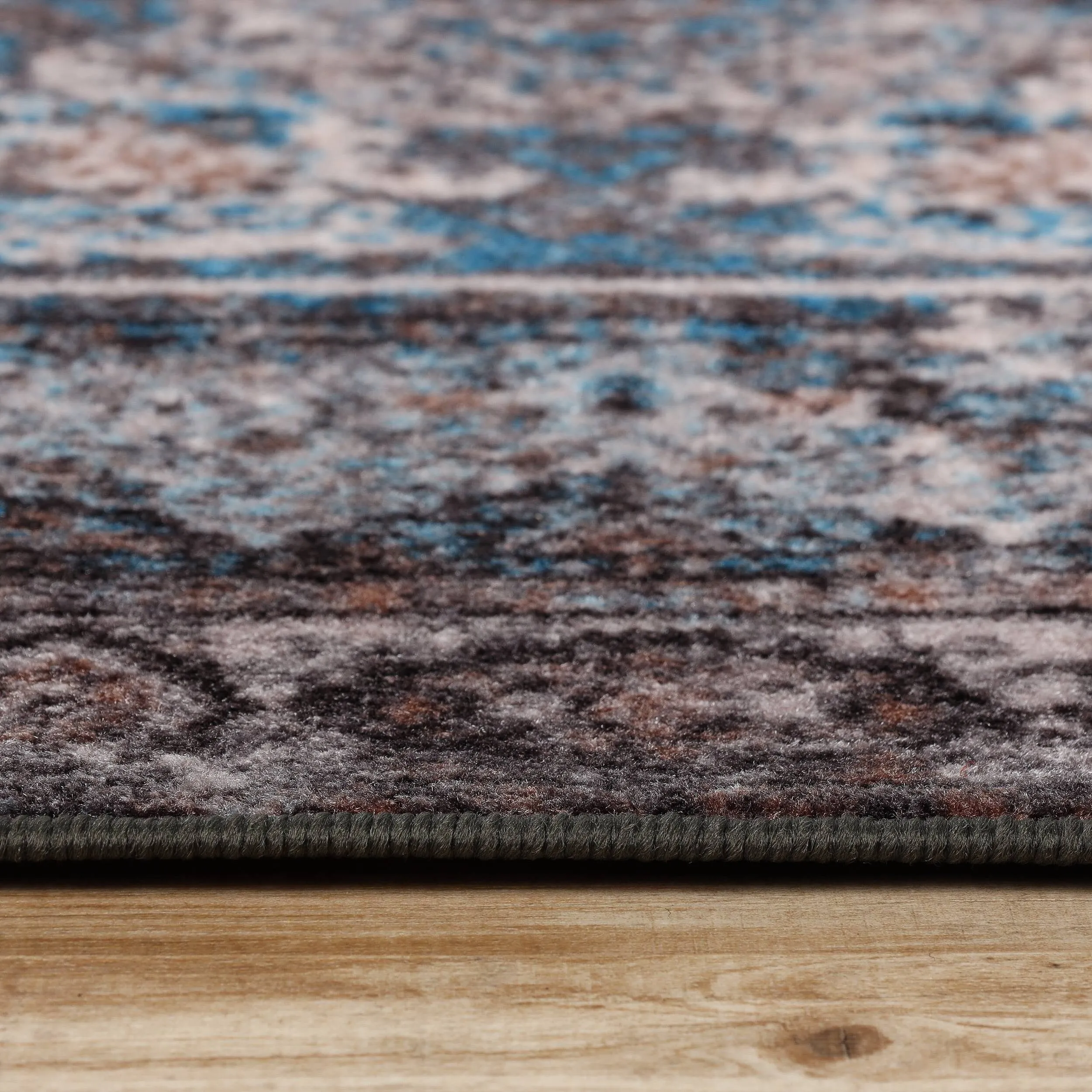 Superior Ezra Medallion Non-Slip Washable Indoor Runner or Area Rug