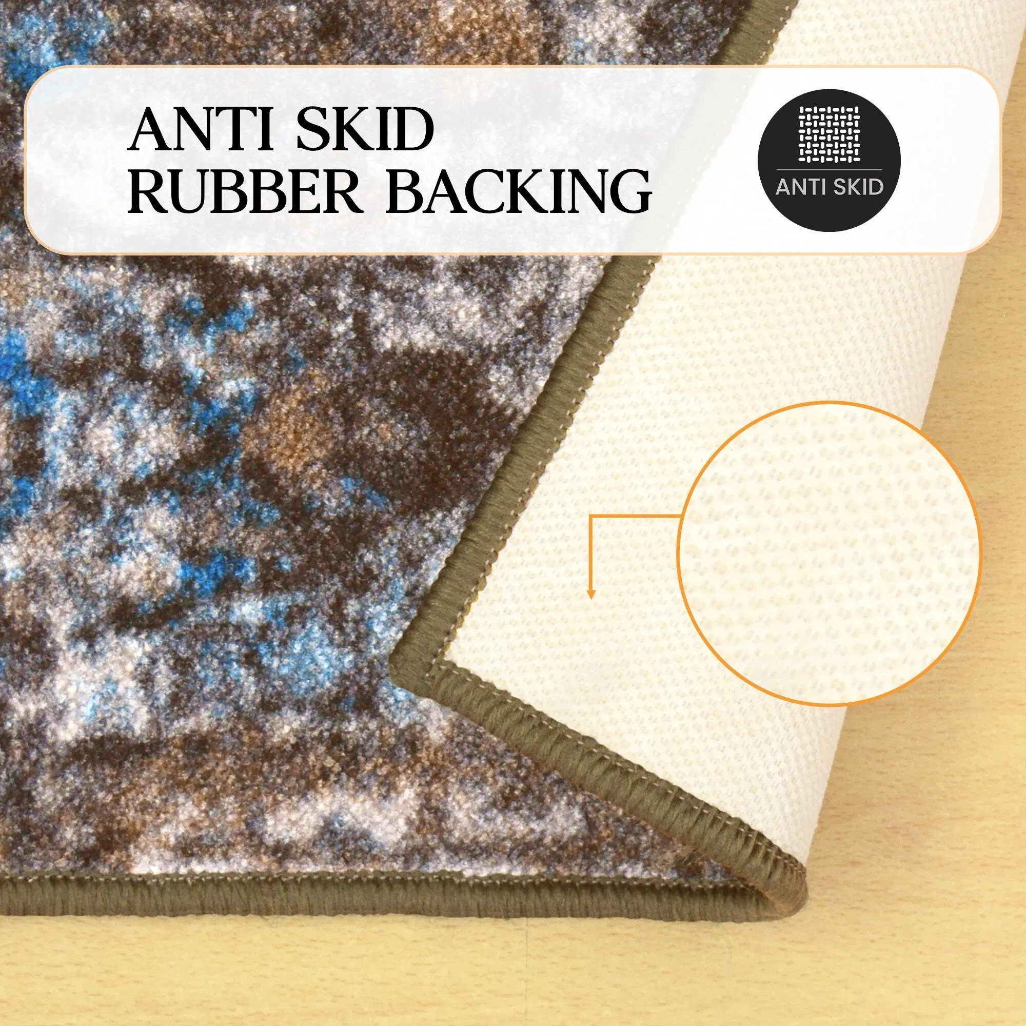 Superior Ezra Medallion Non-Slip Washable Indoor Runner or Area Rug