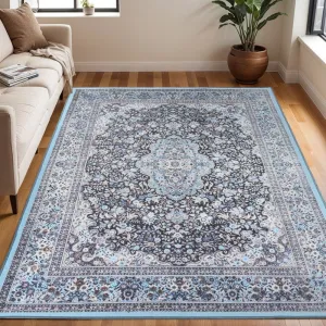 Superior Fiorella Modern Farmhouse Floral Medallion Indoor Area Rug