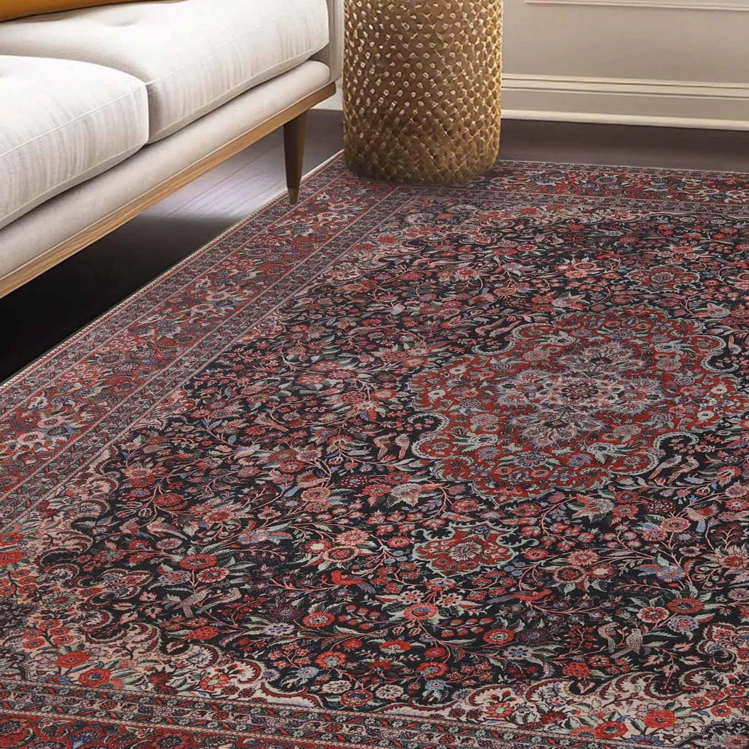 Superior Fiorella Modern Farmhouse Floral Medallion Indoor Area Rug
