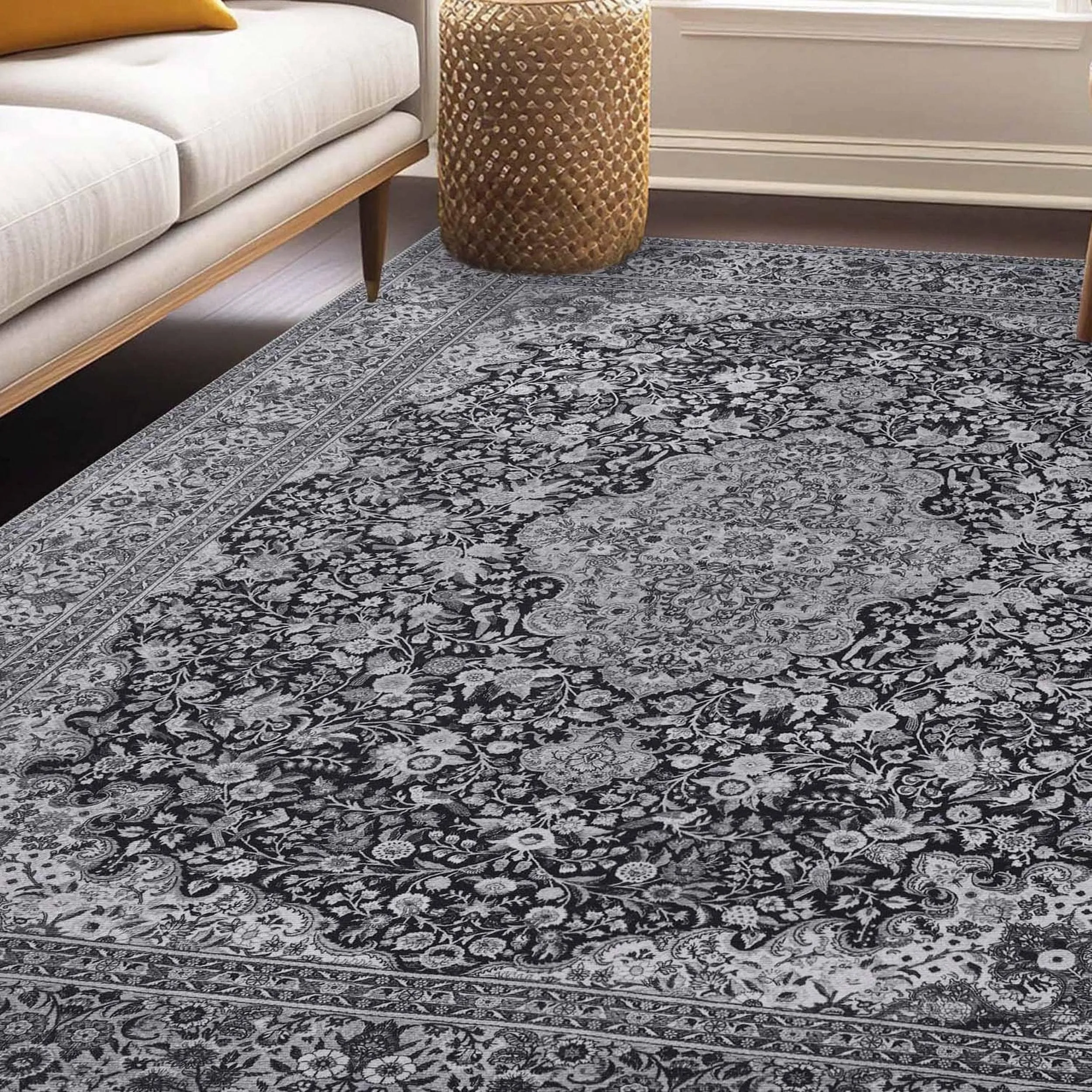 Superior Fiorella Modern Farmhouse Floral Medallion Indoor Area Rug