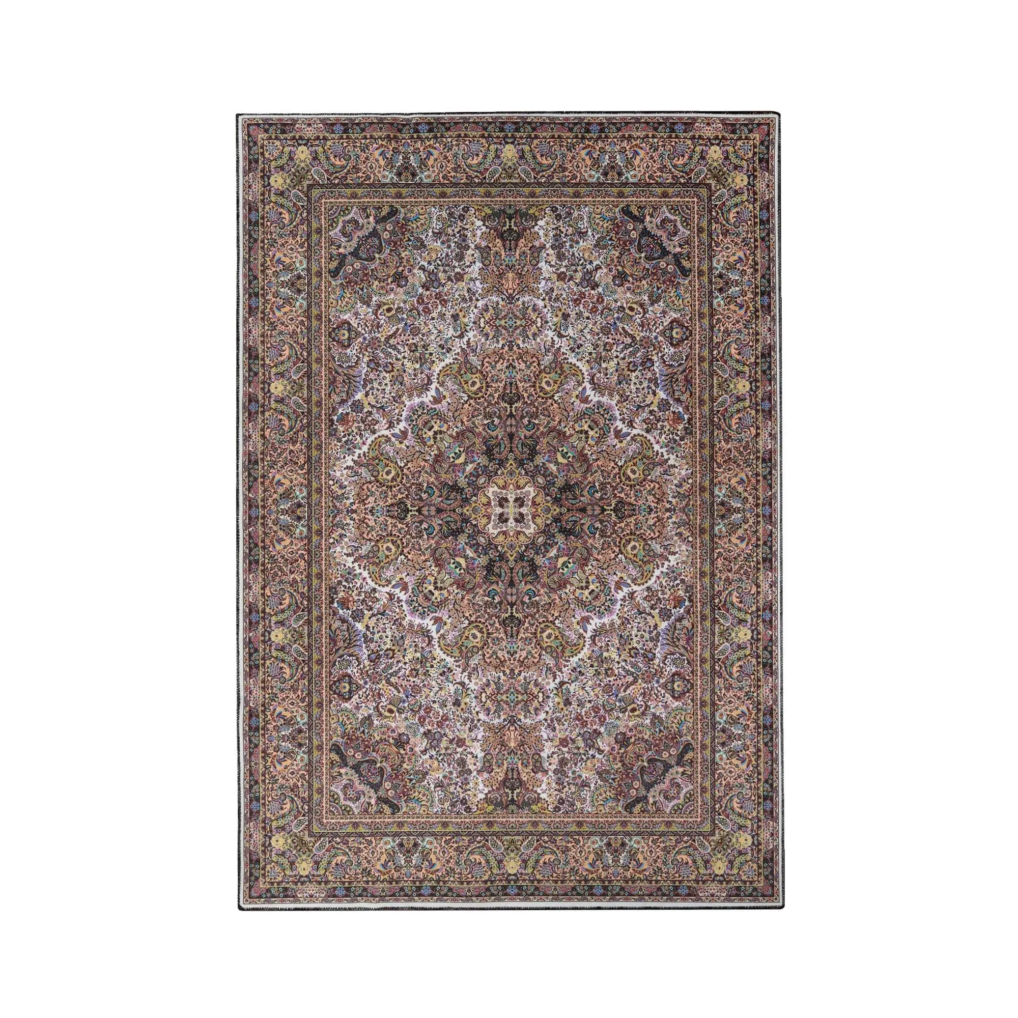 Superior Flamingo Medallion Machine Washable Indoor Area Rug or Runner