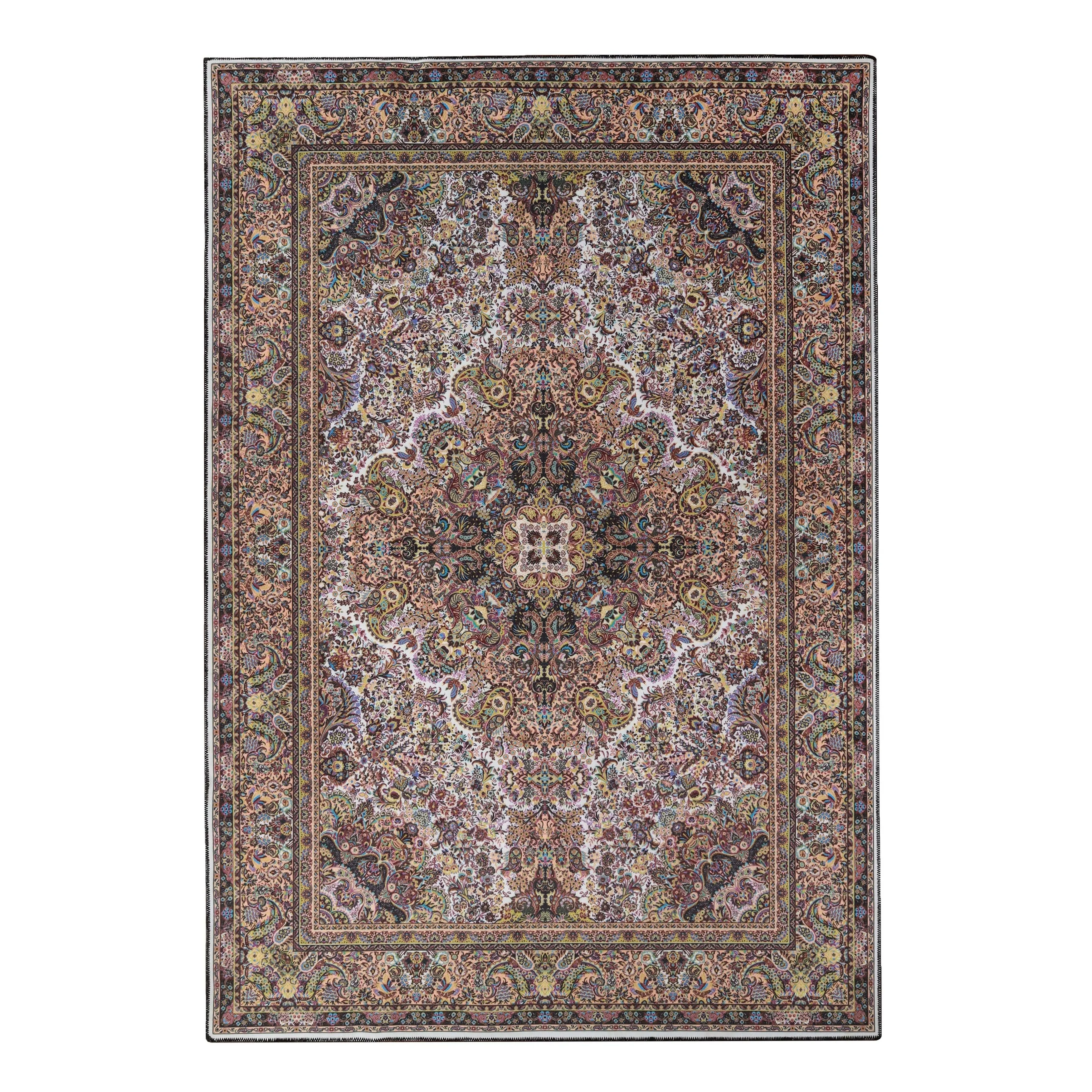 Superior Flamingo Medallion Machine Washable Indoor Area Rug or Runner