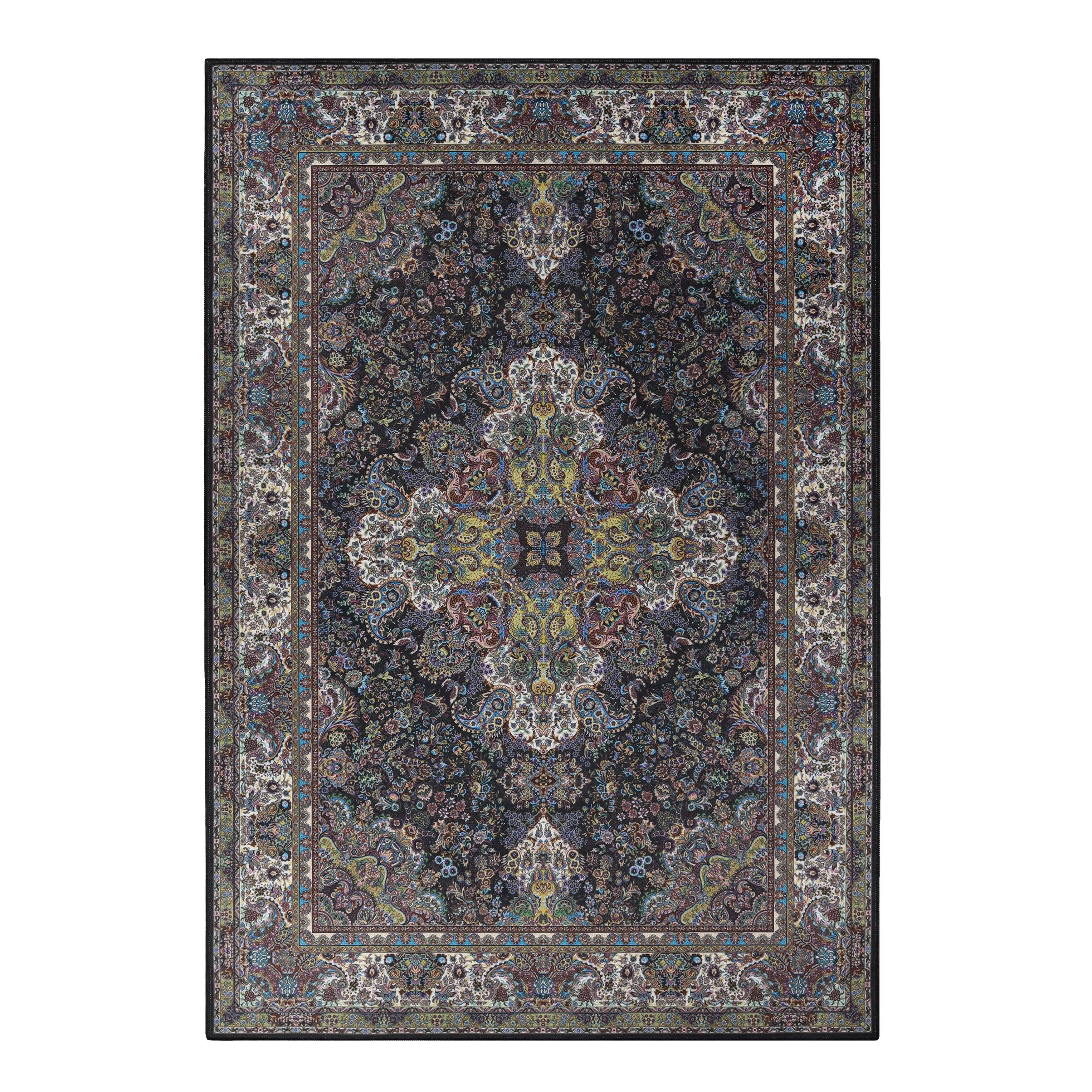Superior Flamingo Medallion Machine Washable Indoor Area Rug or Runner