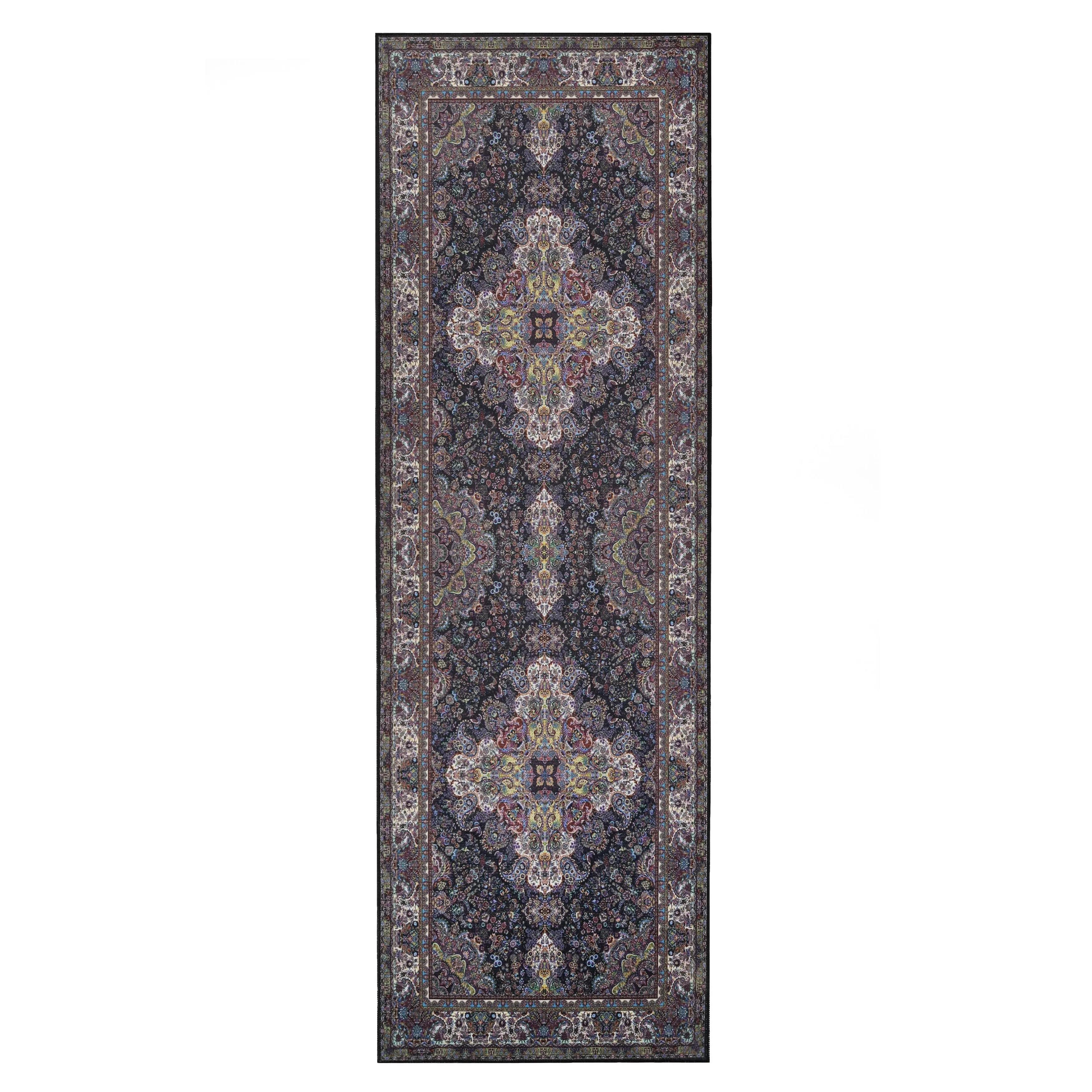 Superior Flamingo Medallion Machine Washable Indoor Area Rug or Runner