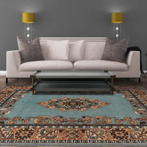 Superior Floral Scroll Medallion Washable Indoor Runner or Area Rug