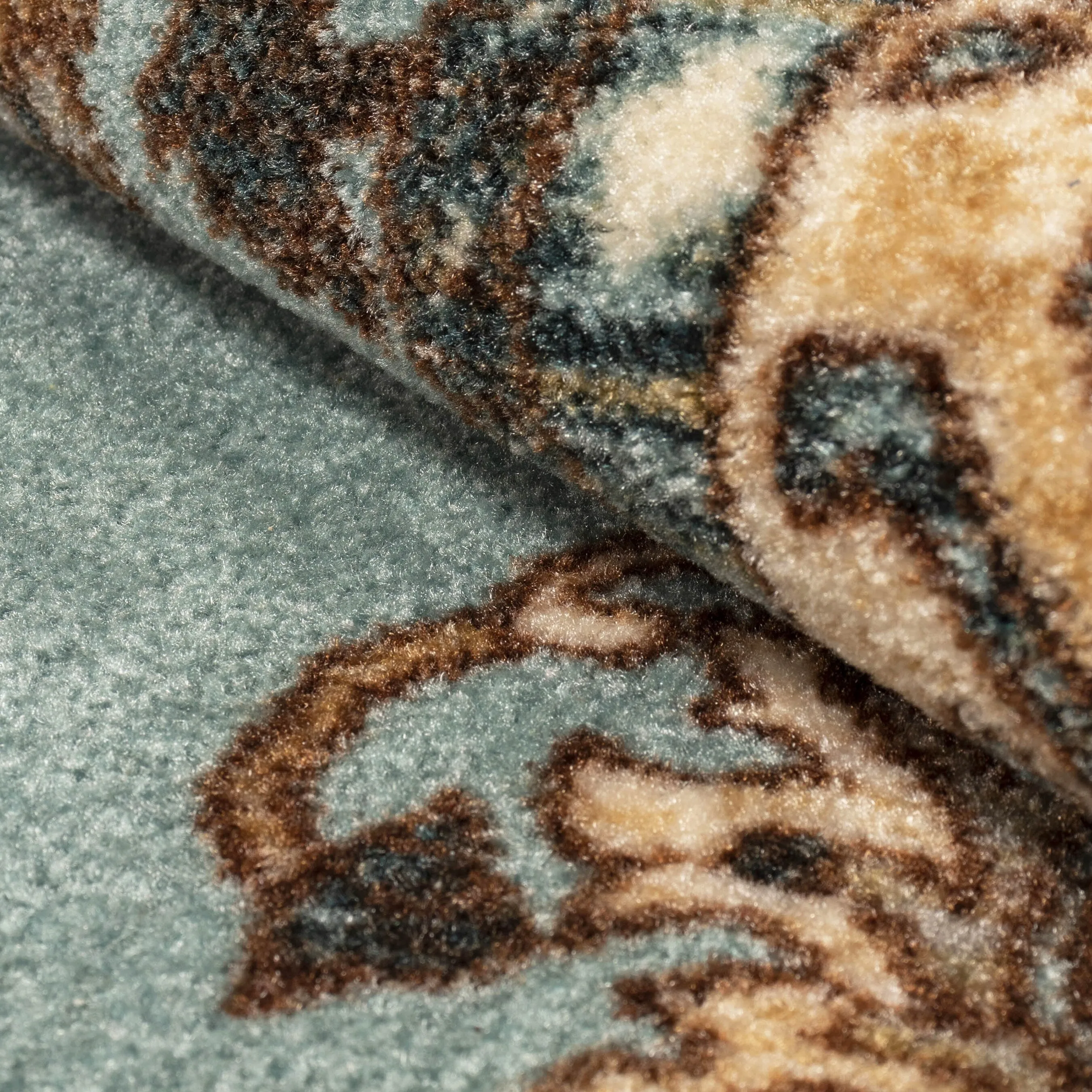 Superior Floral Scroll Medallion Washable Indoor Runner or Area Rug