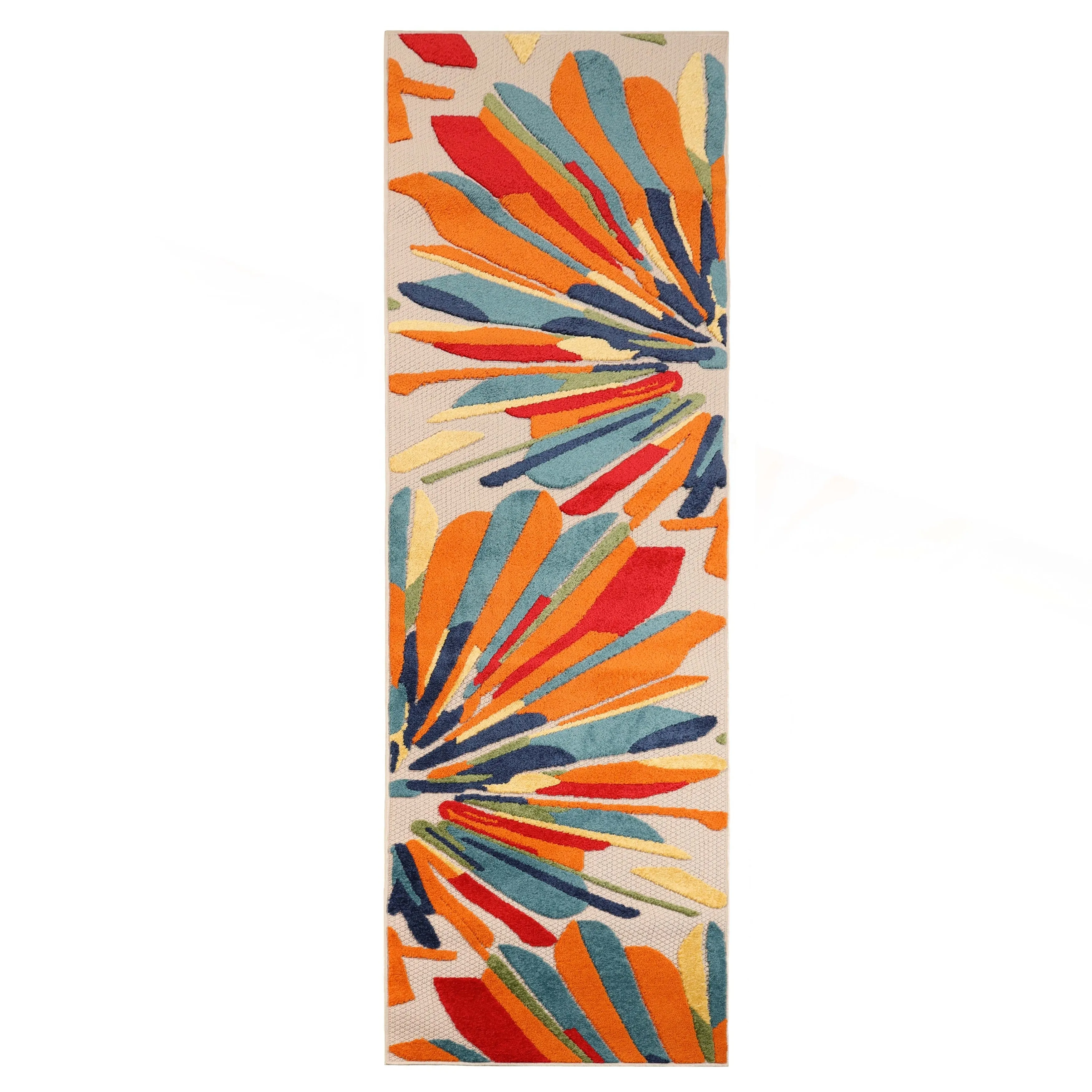 Superior Geometric Abstract Indoor Outdoor Runner or Area Rug