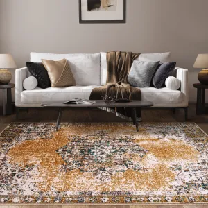Superior Gillespie Printed Non-Slip Washable Indoor Area Rug