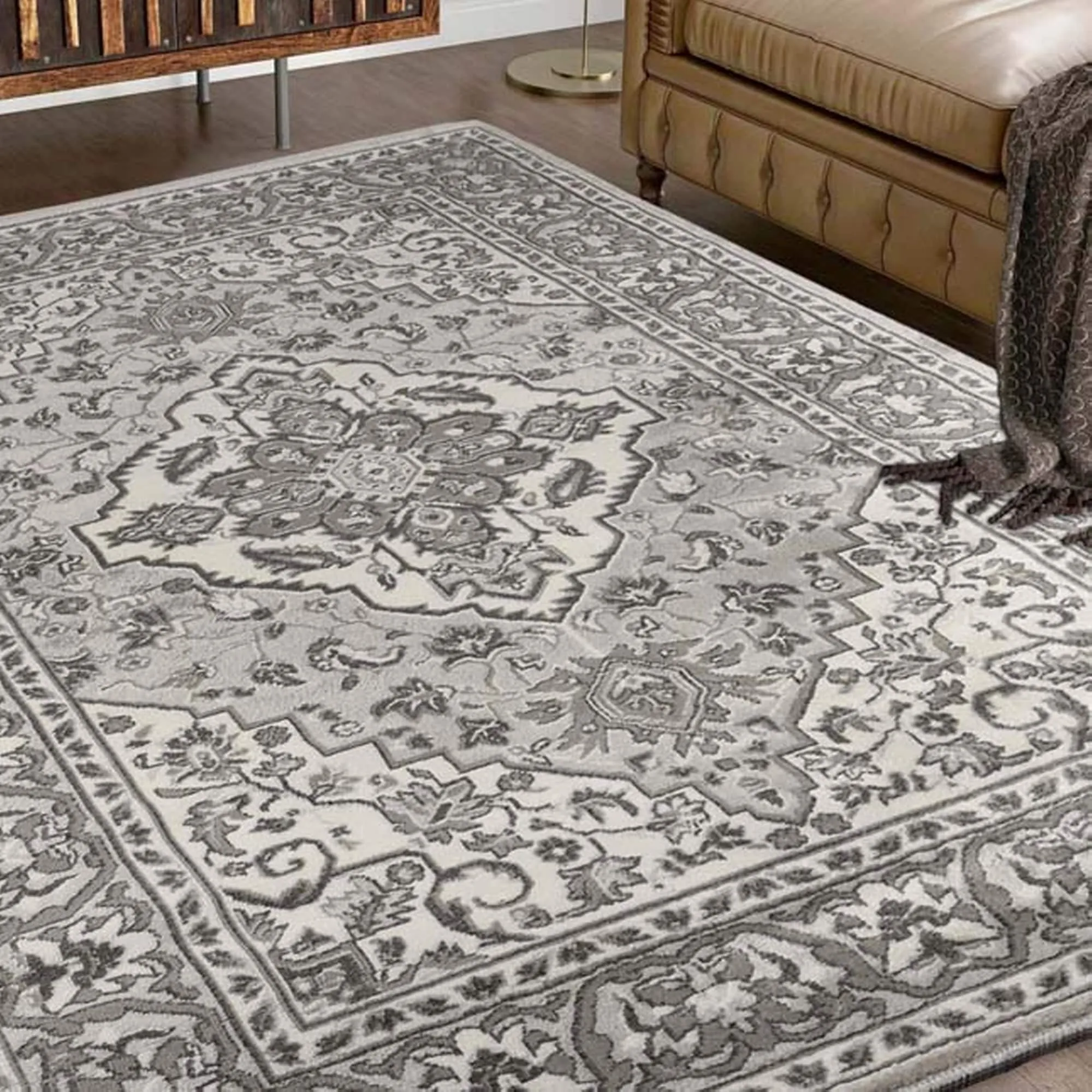 Superior Glendale Floral Medallion Indoor Area Rug