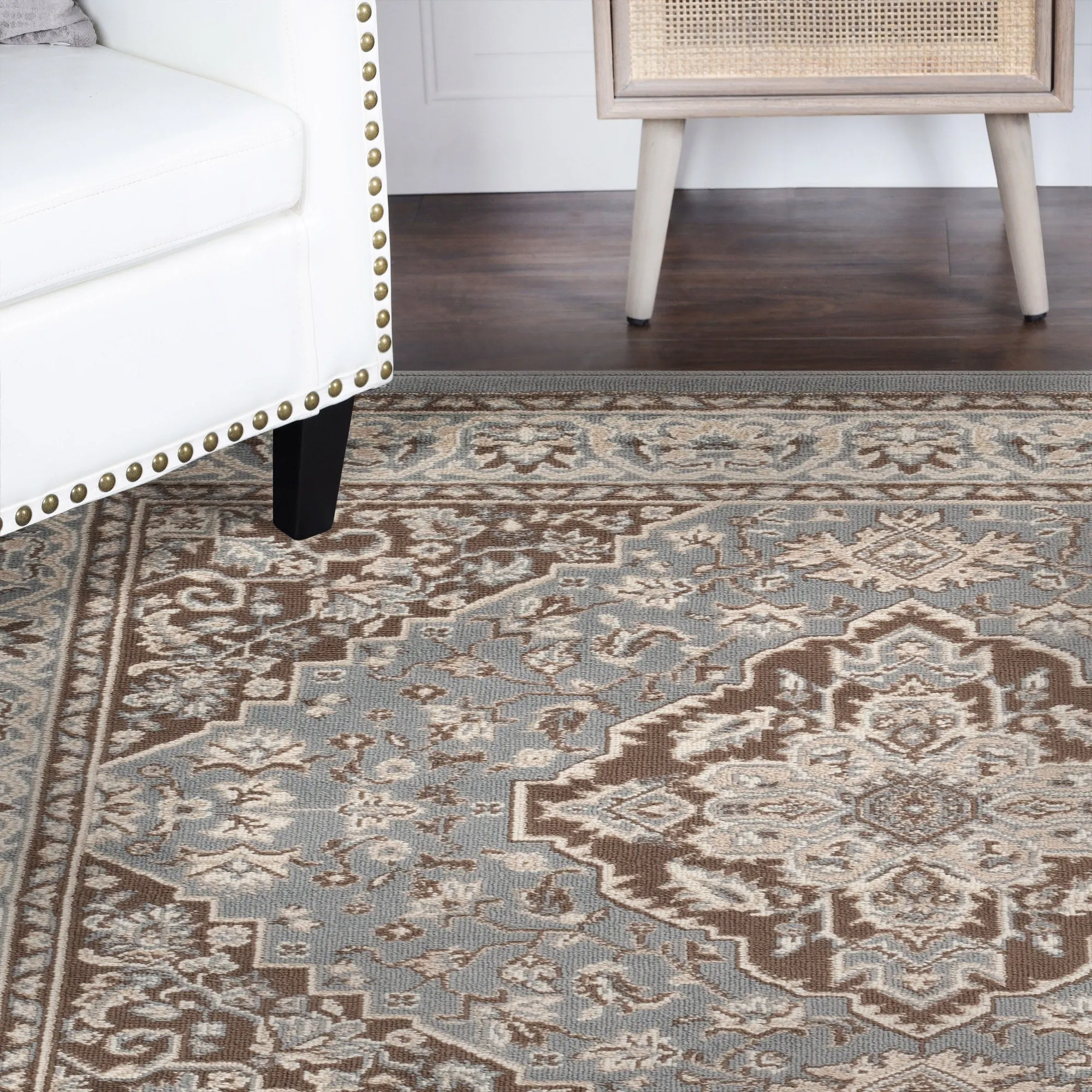 Superior Glendale Floral Medallion Indoor Area Rug