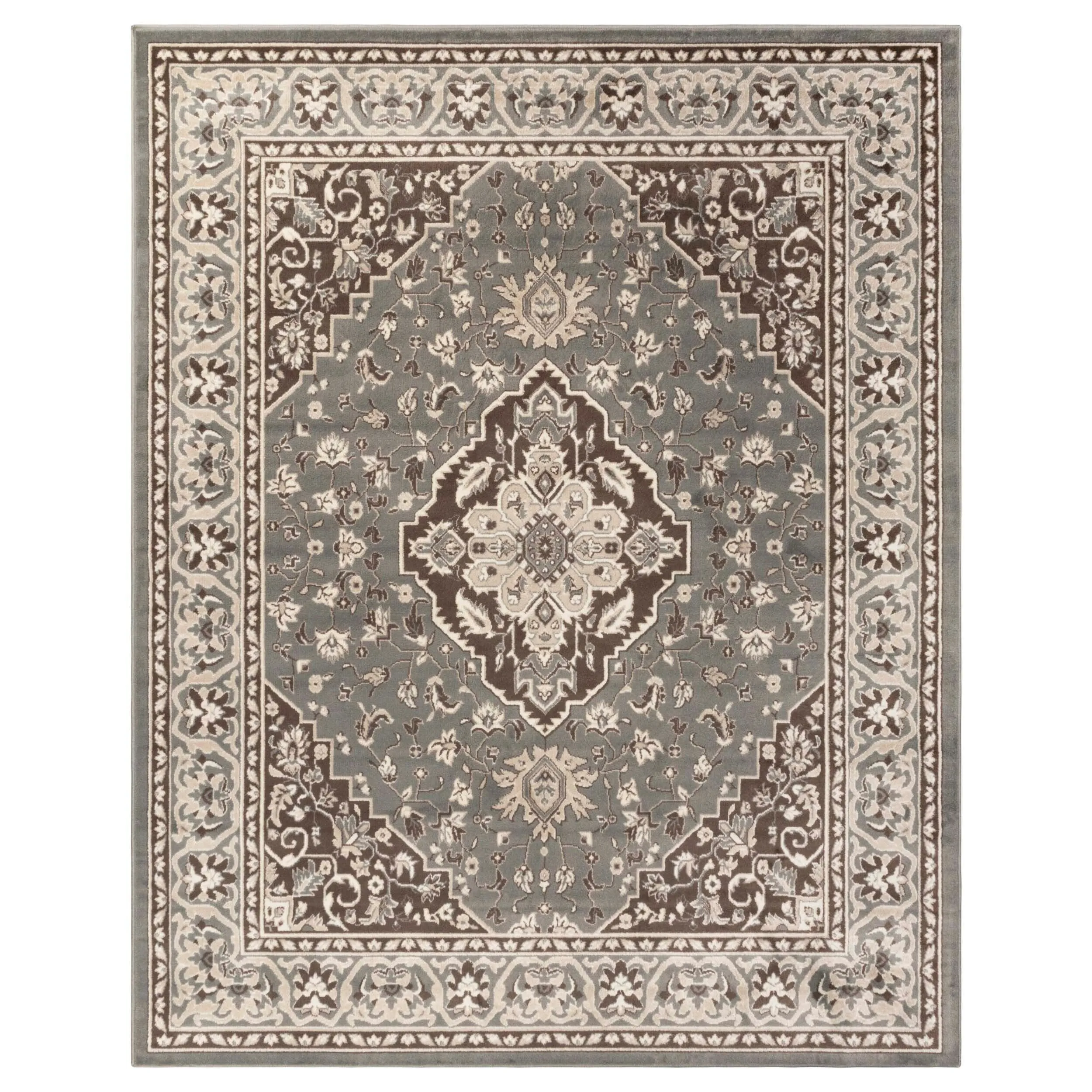 Superior Glendale Floral Medallion Indoor Area Rug
